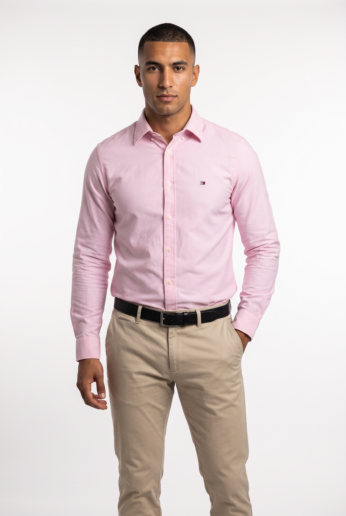 Men Slim Fit Oxford Shirt TH (Pink)