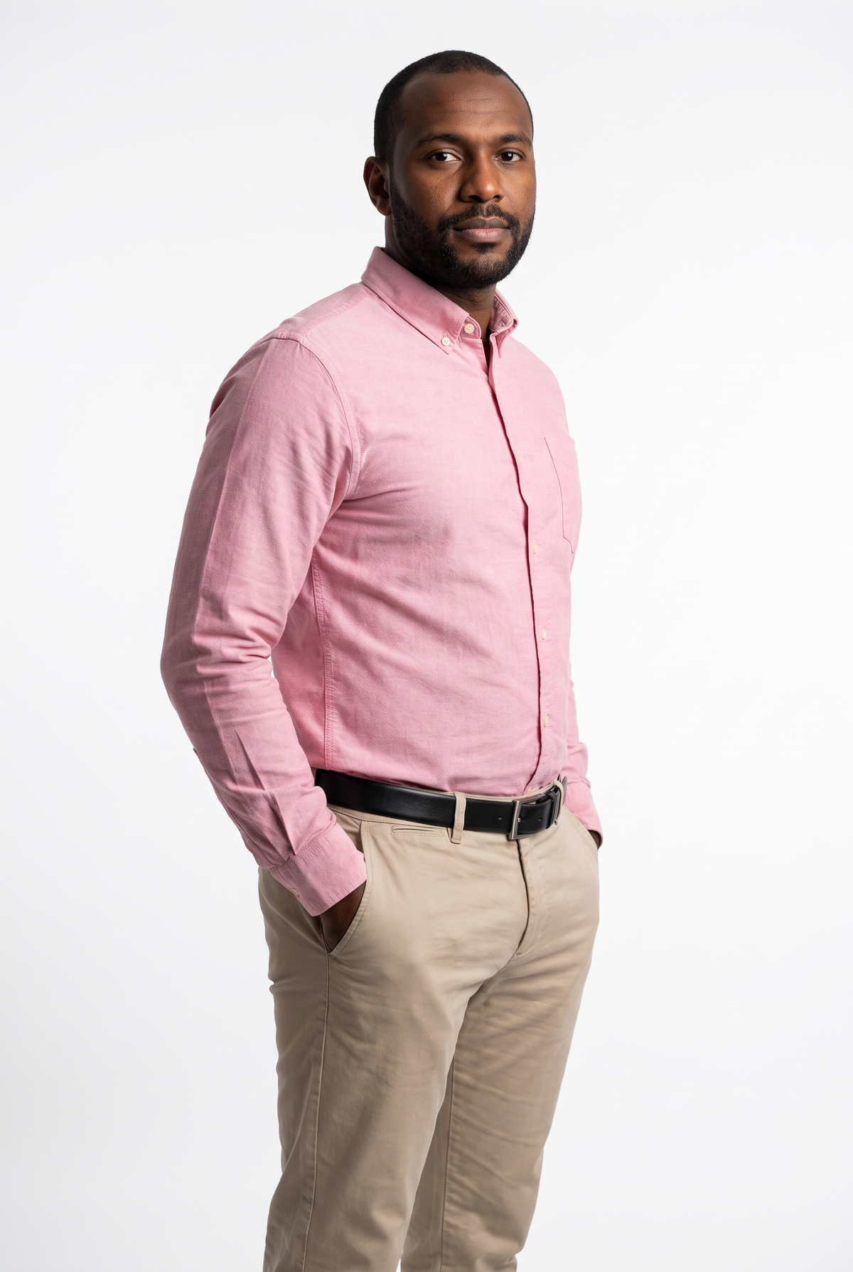 Men Slim Fit Oxford Shirt TH (Pink)