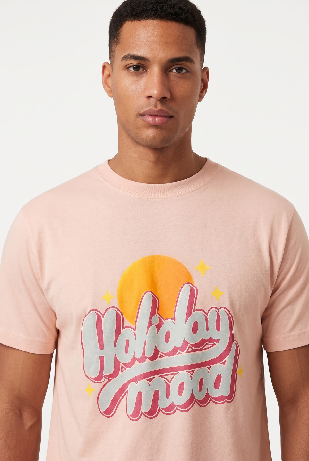 Men T-shirt Pull & Bear (Pink)