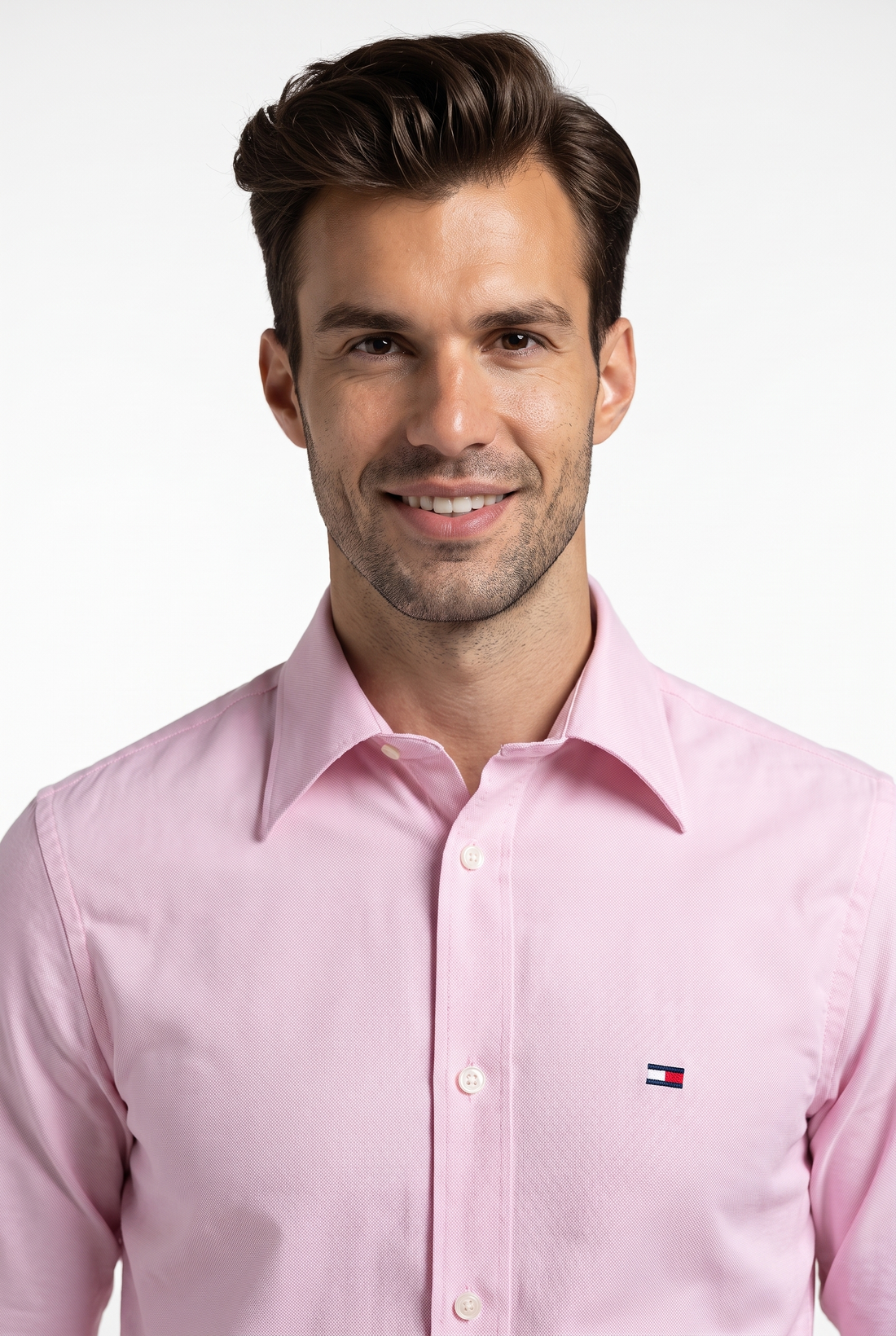 Men Slim Fit Oxford Shirt TH (Pink)