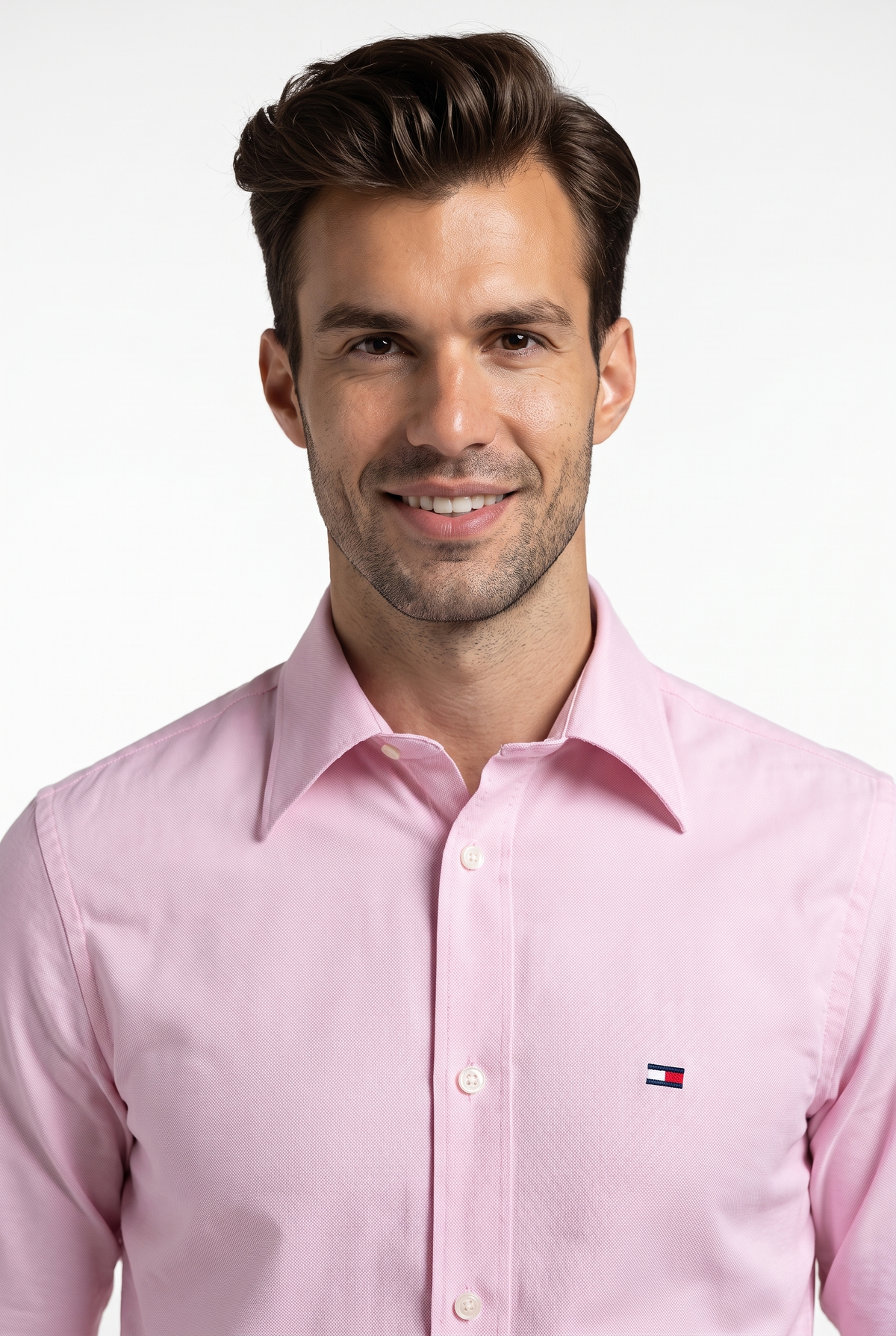 Men Slim Fit Oxford Shirt TH (Pink)