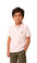 Kids Cotton Ribbed Polo Collar T-Shirt