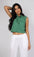 Women Sleeveless Crop Shirt Oversized