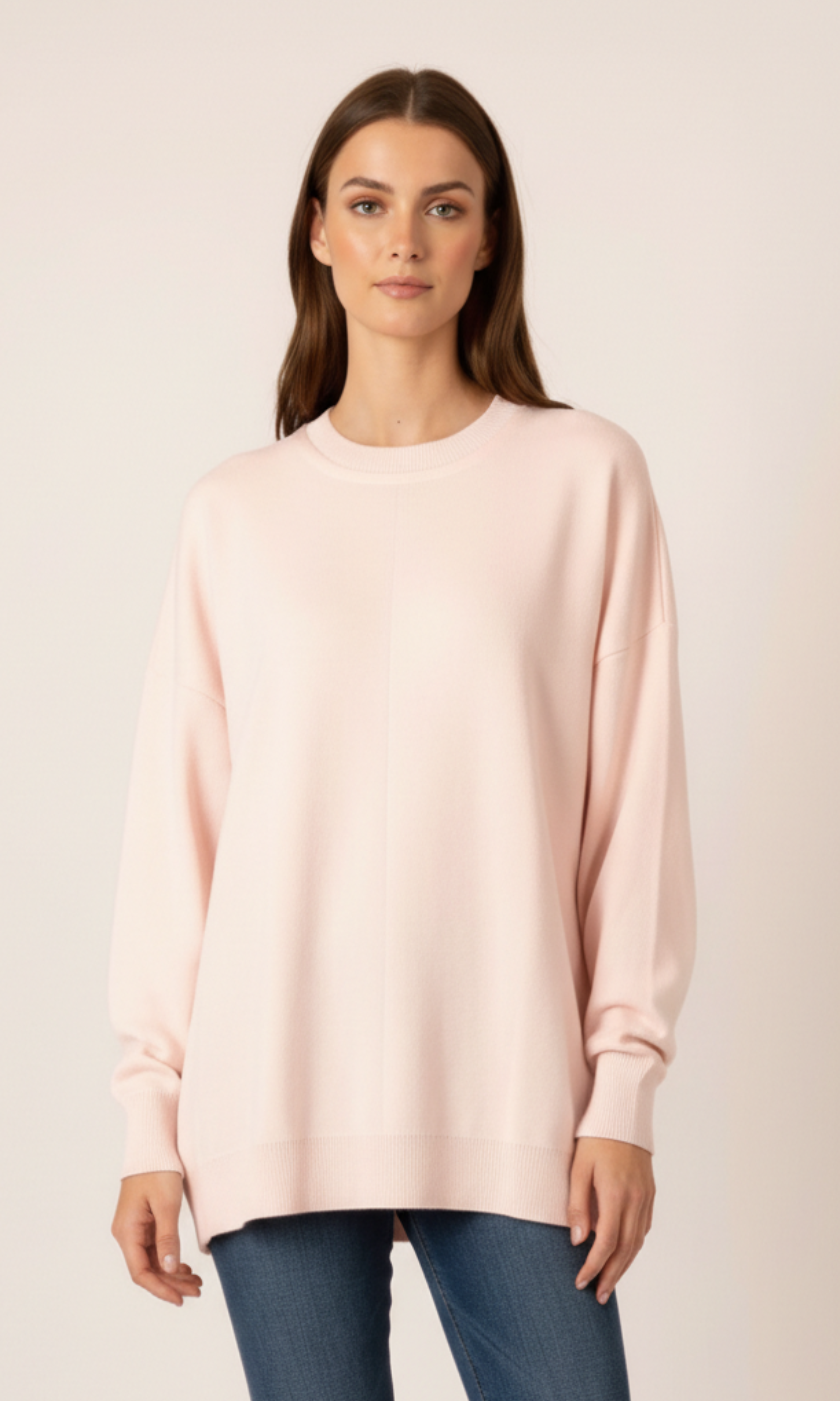 Women Basic Crew Neck Plain Sweater (5274)