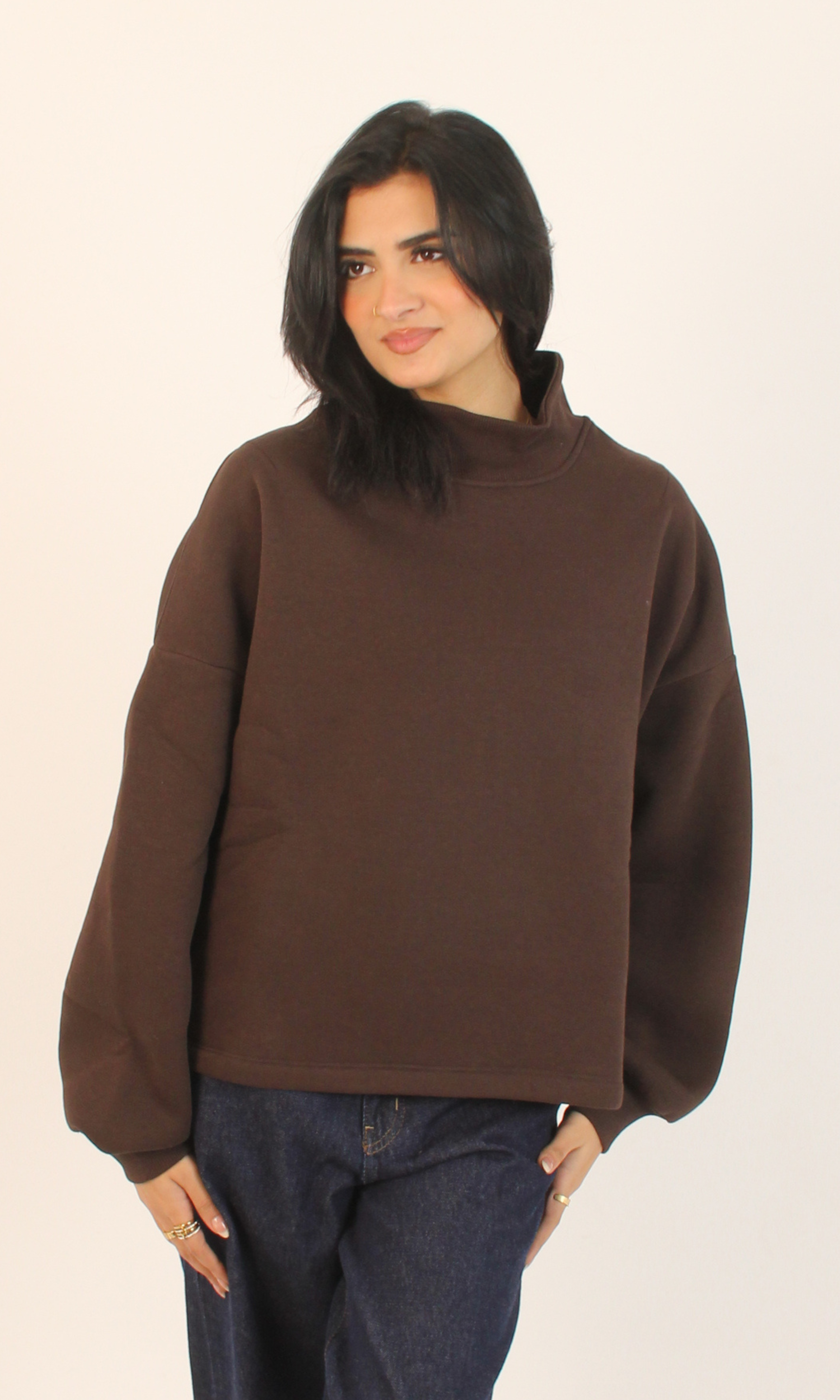 NUT Women Oversized Turtleneck Sweater