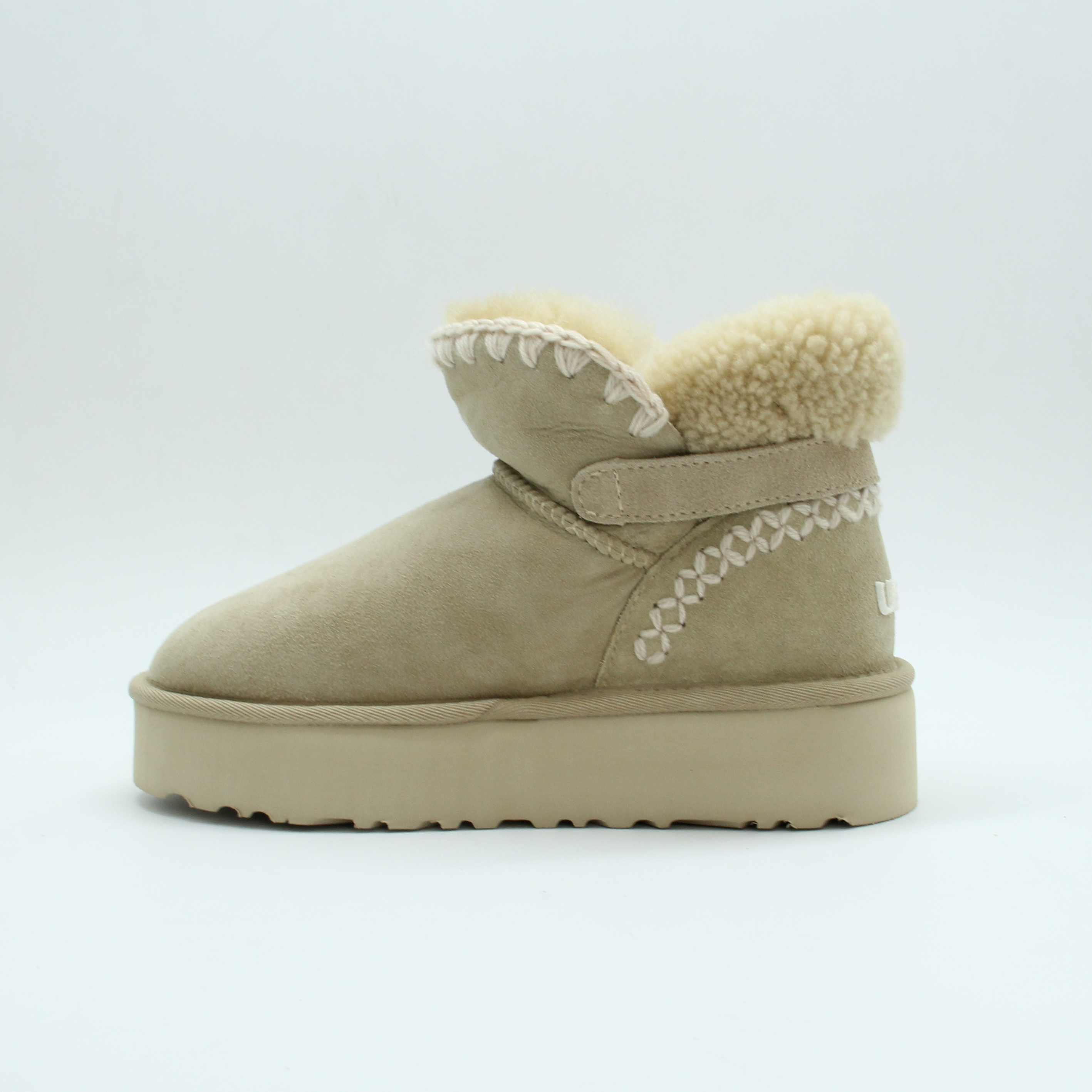 Classic Ultra Locked Mini Boot (Beige)