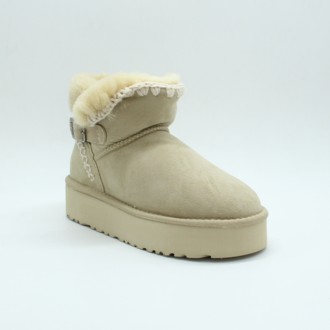 Classic Ultra Locked Mini Boot (Beige)