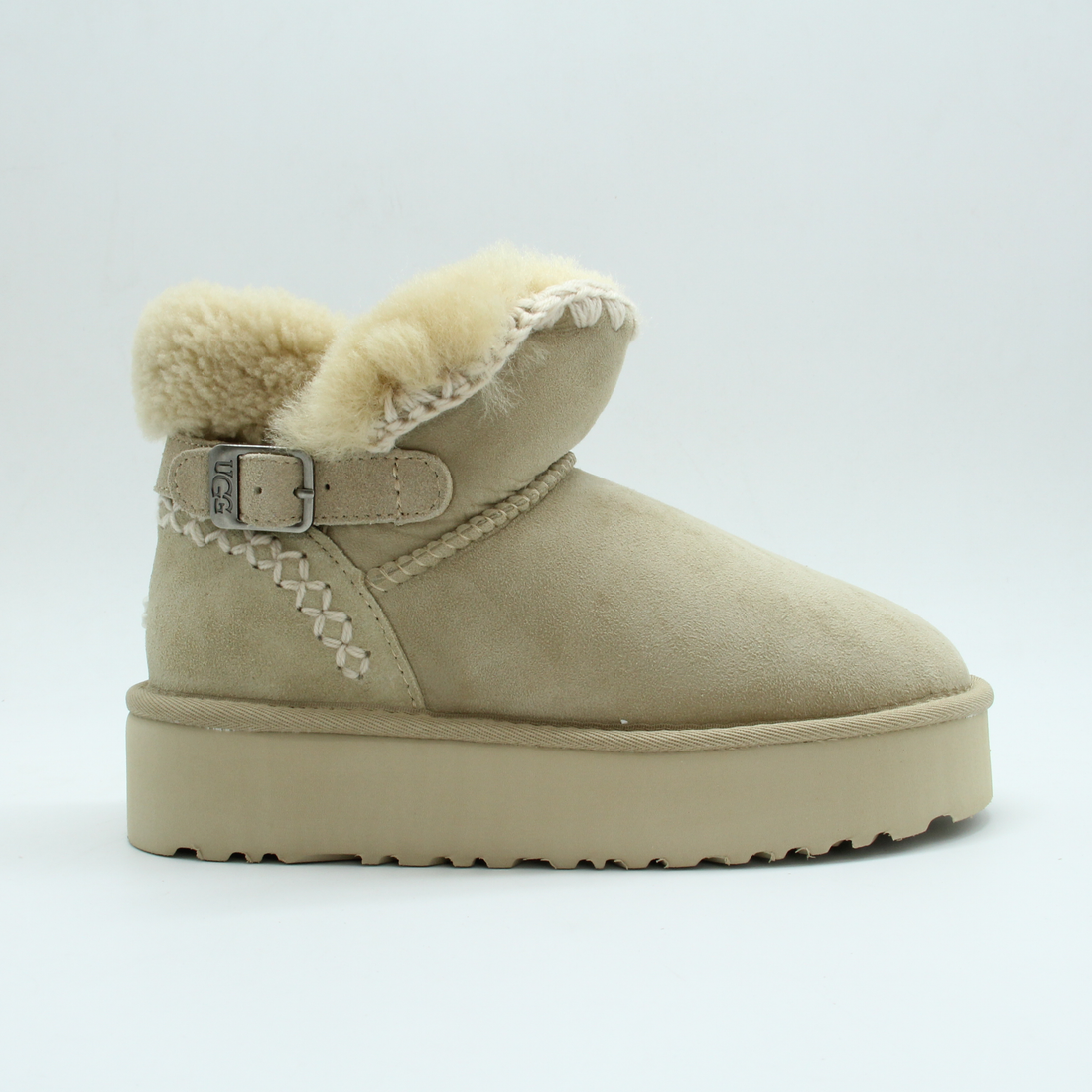 Classic Ultra Locked Mini Boot (Beige)