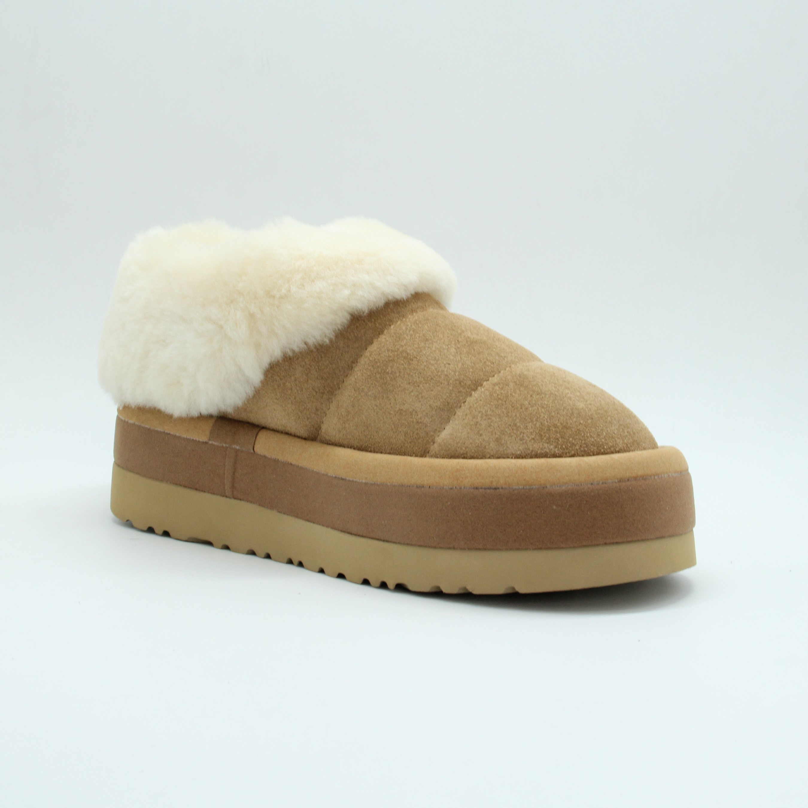 Nita Platform Slipper (Chestnut)