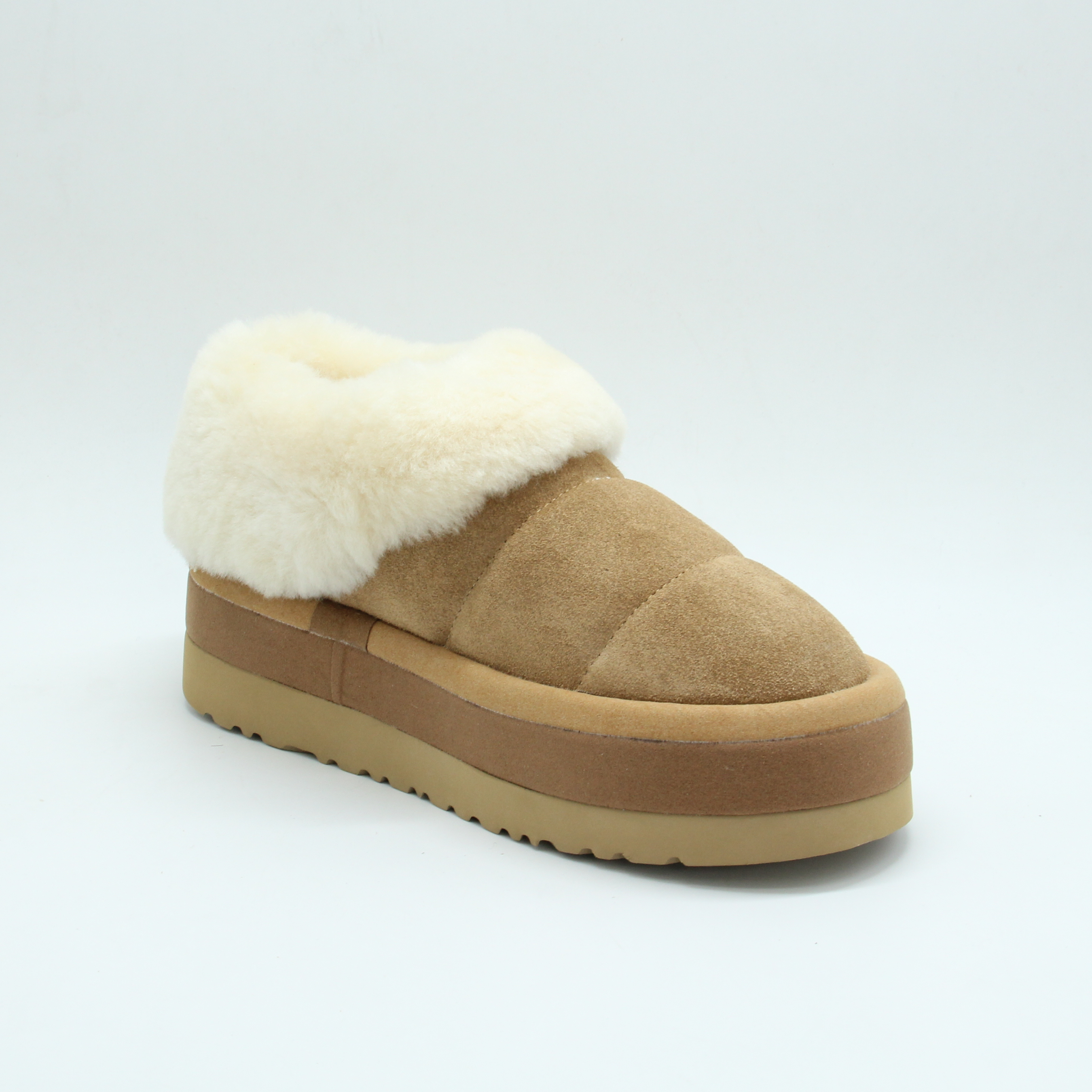 Nita Platform Slipper (Chestnut)