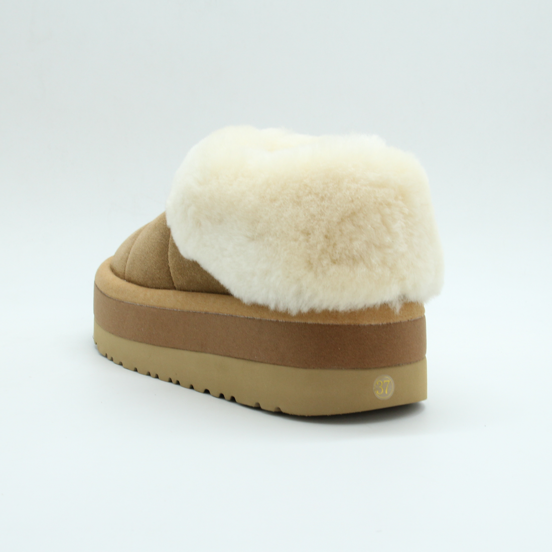 Nita Platform Slipper (Chestnut)