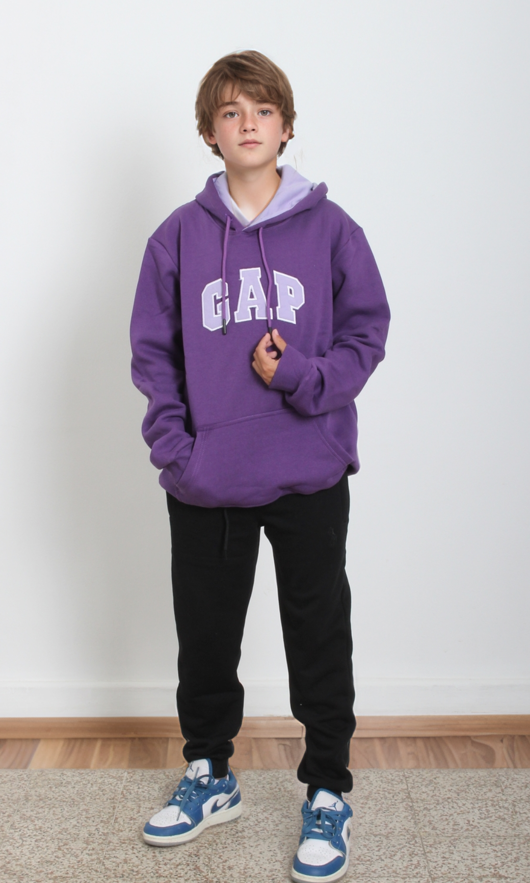 Boys - Girls  Arch Logo Hoodie Sweatshirt (Purple)