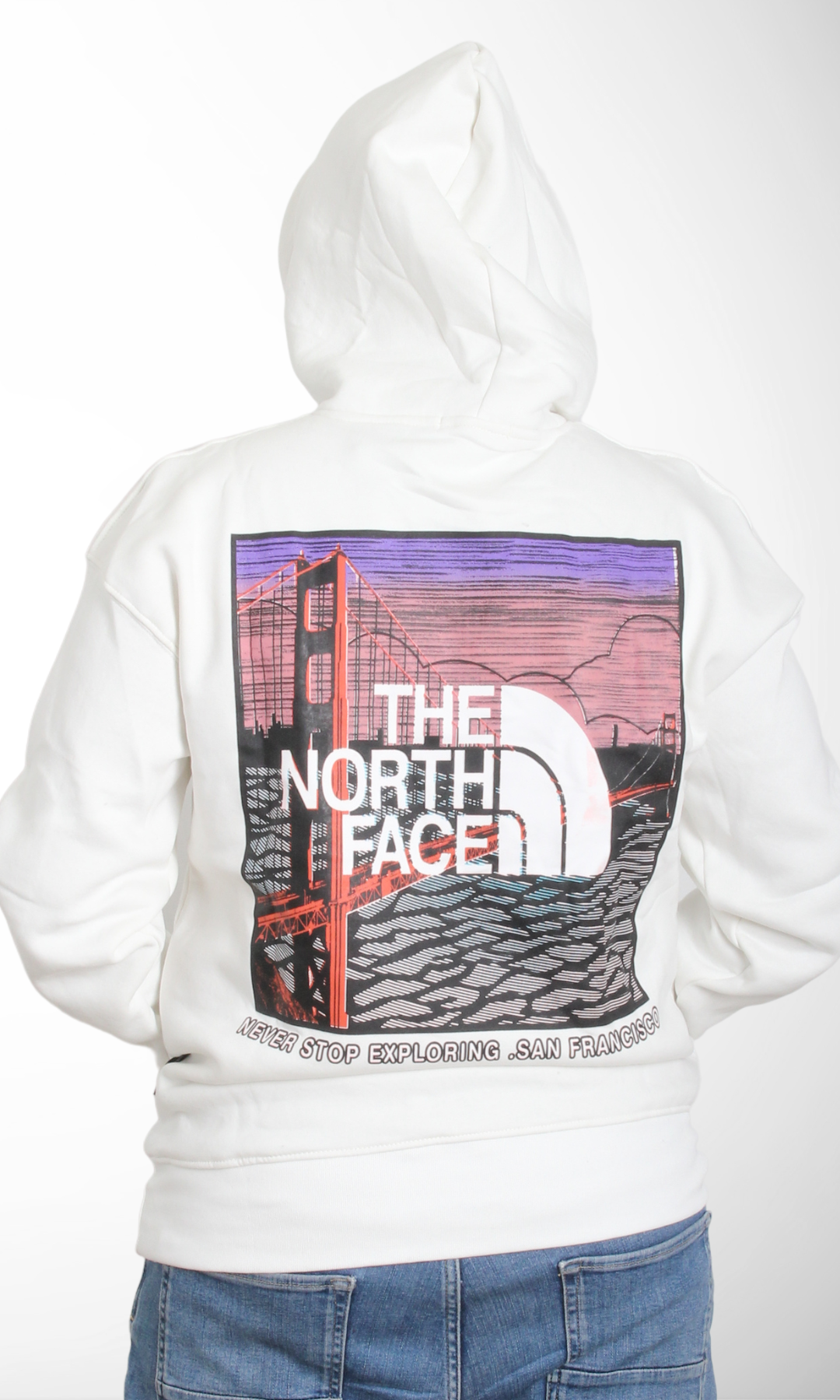 Men Padded Classic Hoodie-Big Logo (White)