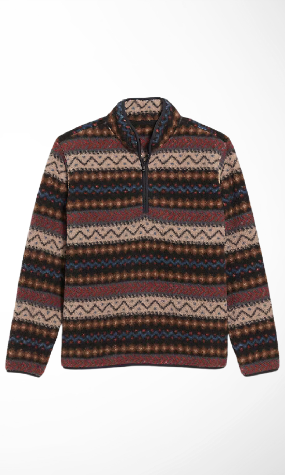 ORIGINAL OLD NAVY Men Sherpa Fur Half Zip (Red)