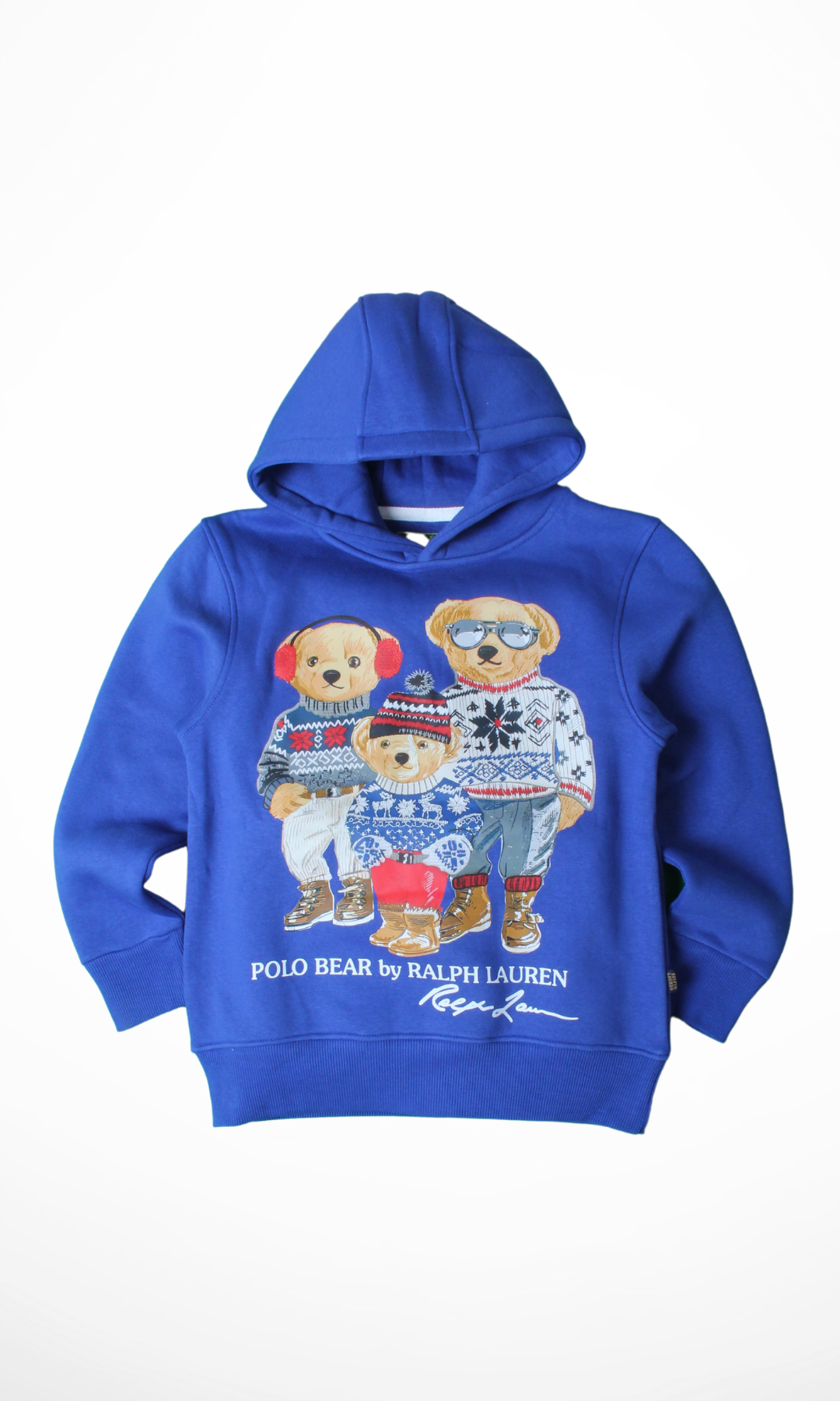 Kids Hoodie Bear Family (Blue)