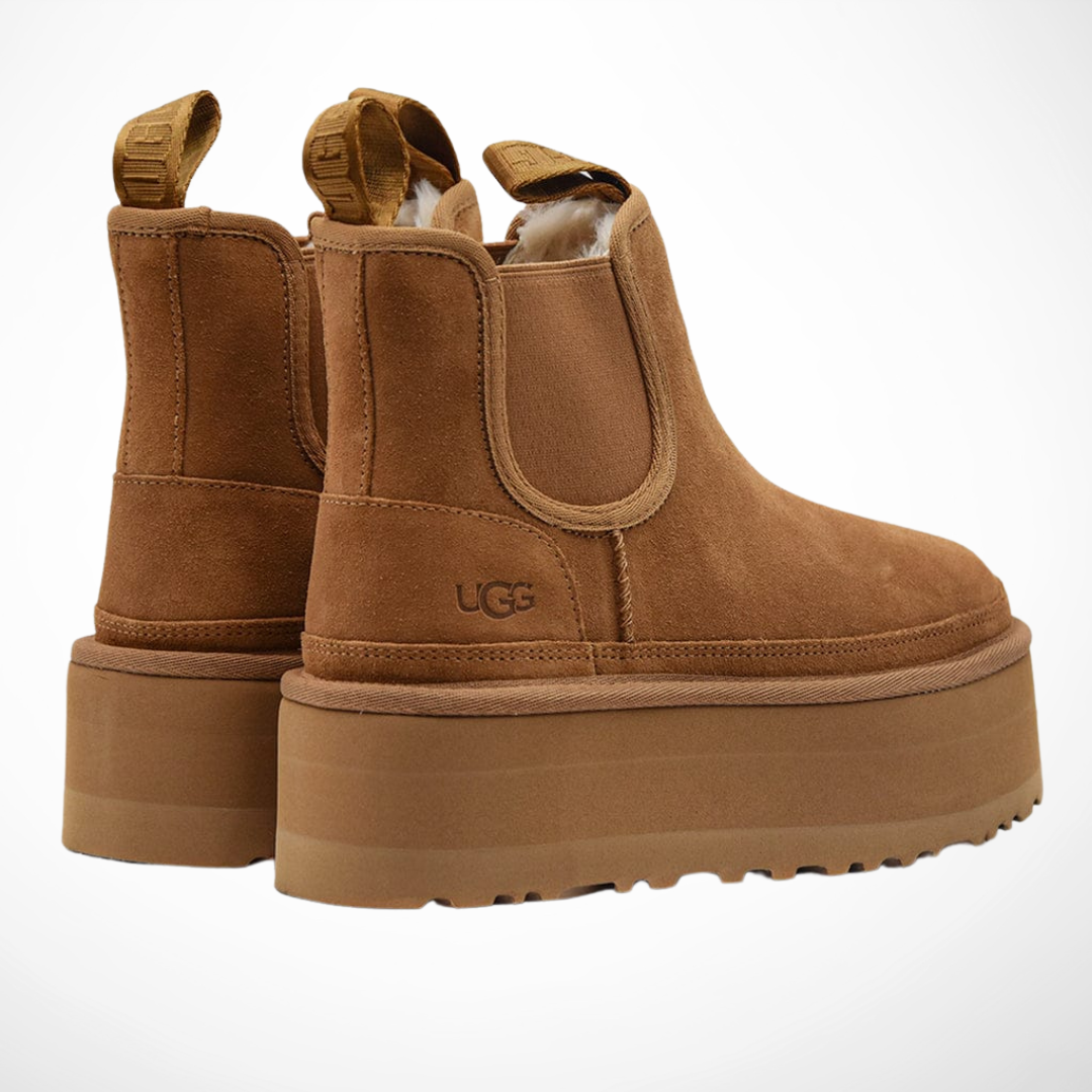 NEUMEL Platform Chelsea Boot Chestnut