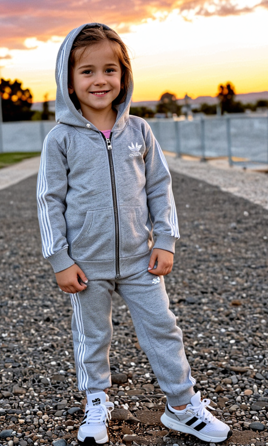 Kids Cotton Padded Set (Grey)
