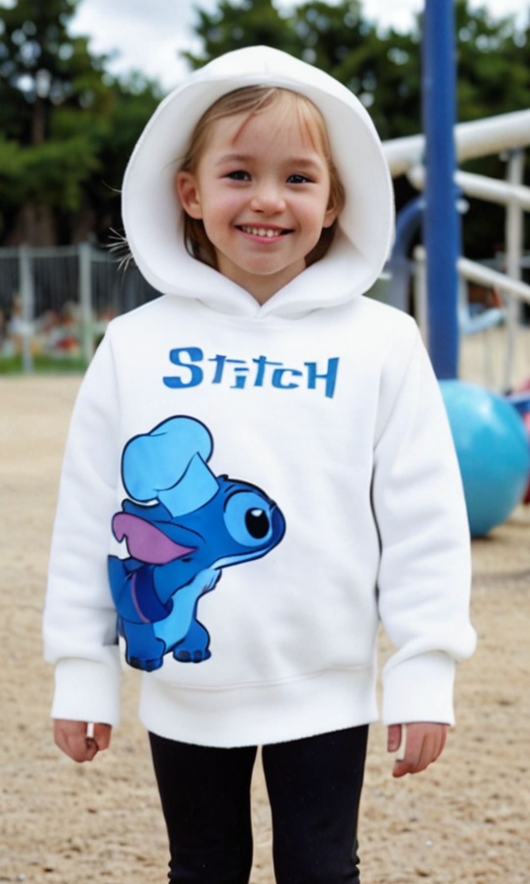 Kids Hoodie Lilo And Stitch (White)