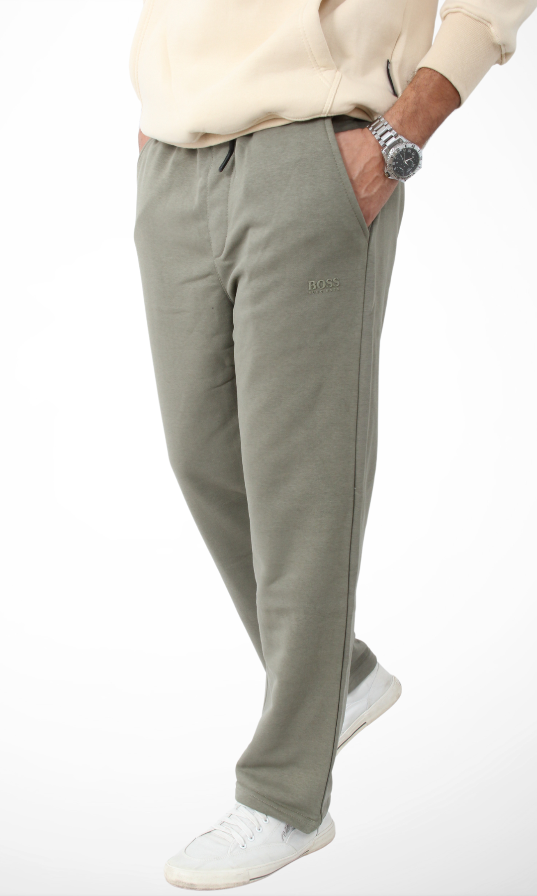 Men  Relaxed Fit Pants (Oil Green)