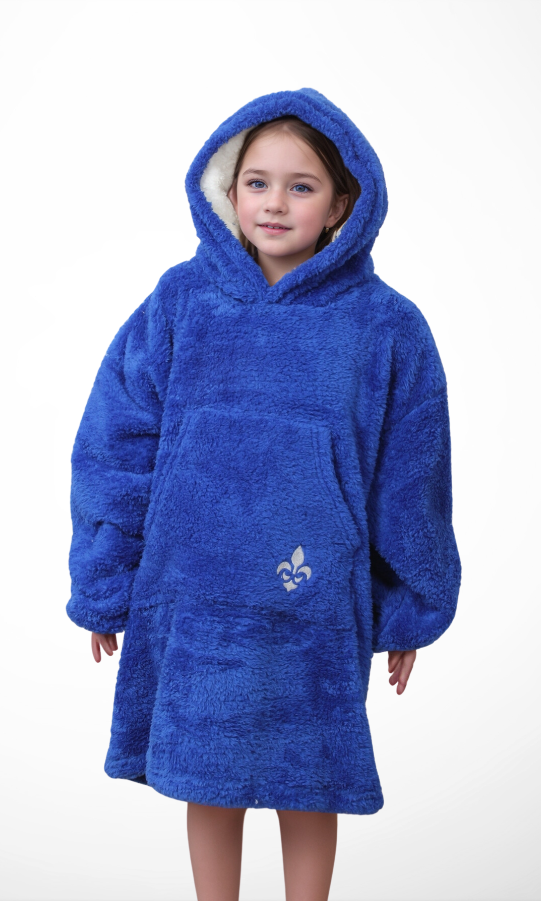 DUCHY Kids Comfy Hoodie Blanket- New (Blue2)