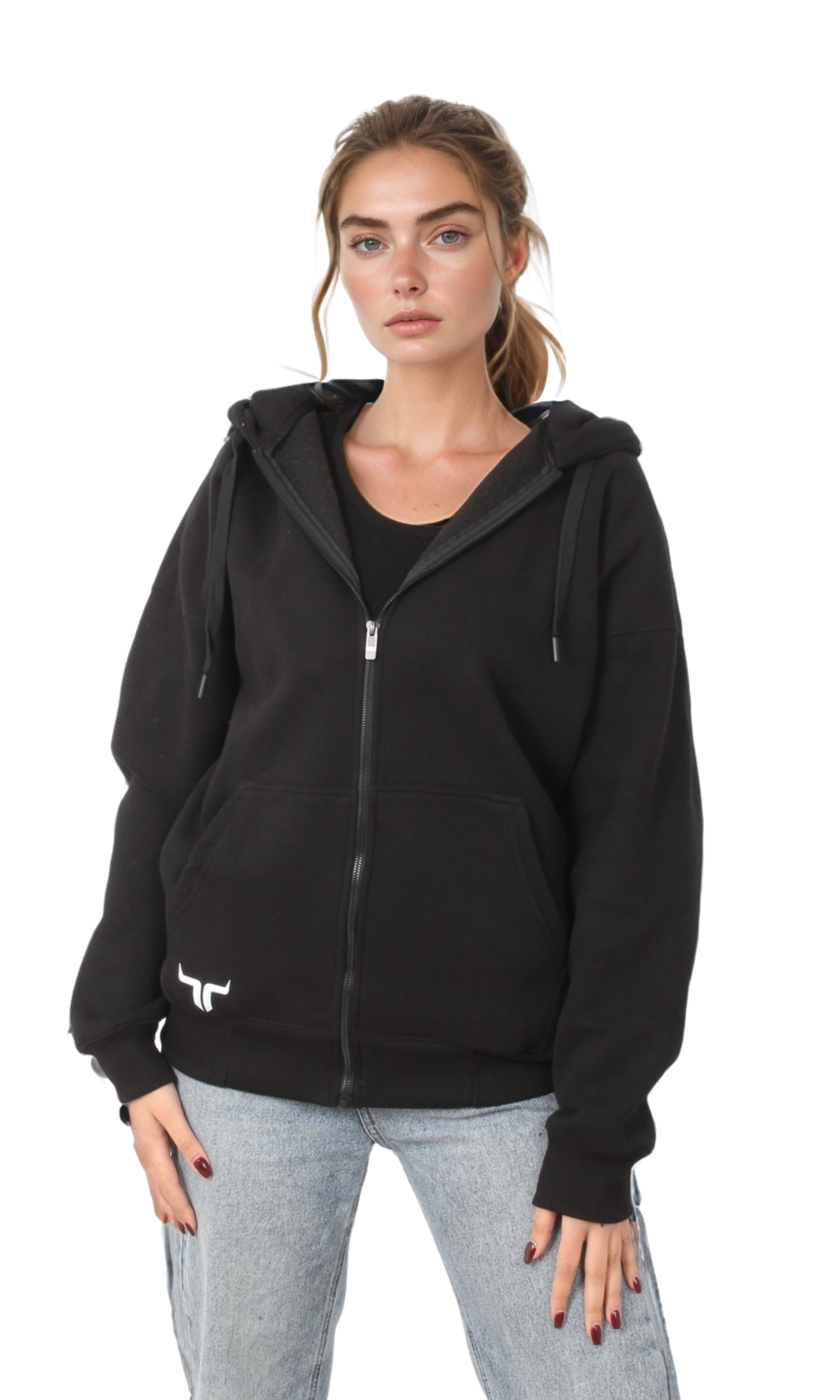 (Original) Women Zip-Up Hoodie Jacket - NUT (Black)