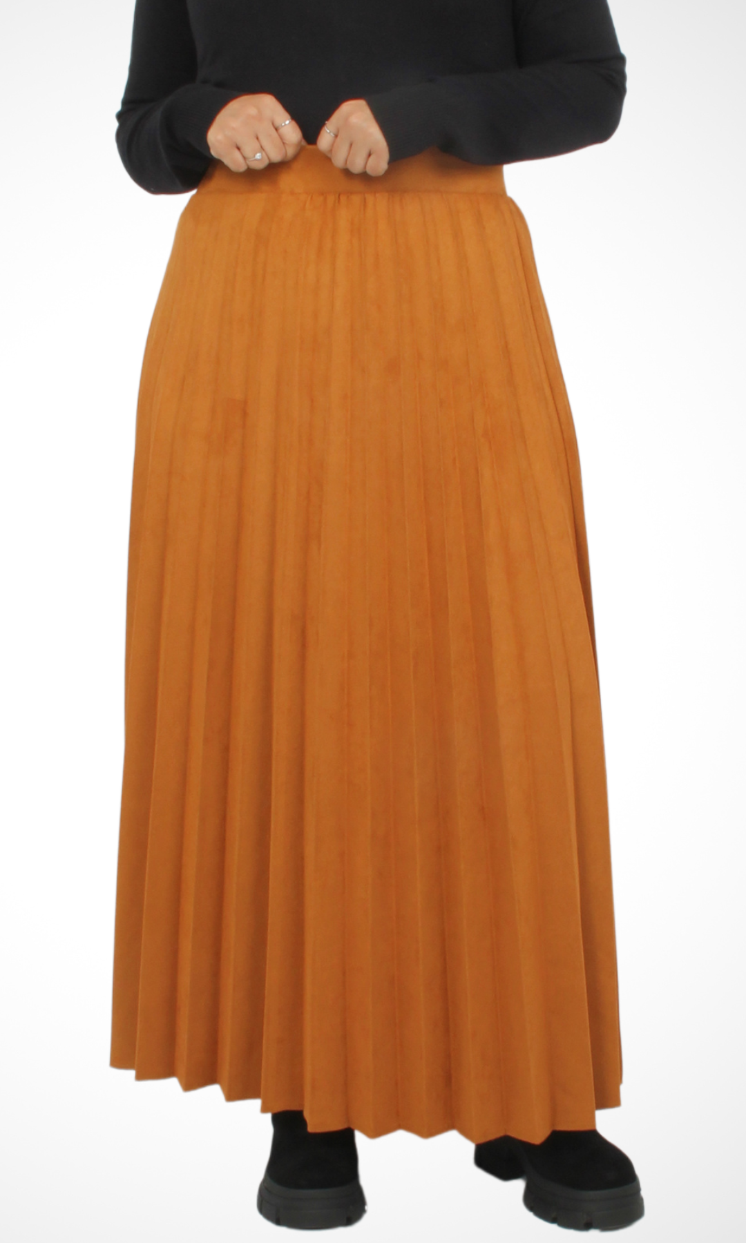 Women Pleated Skirt (Havana)