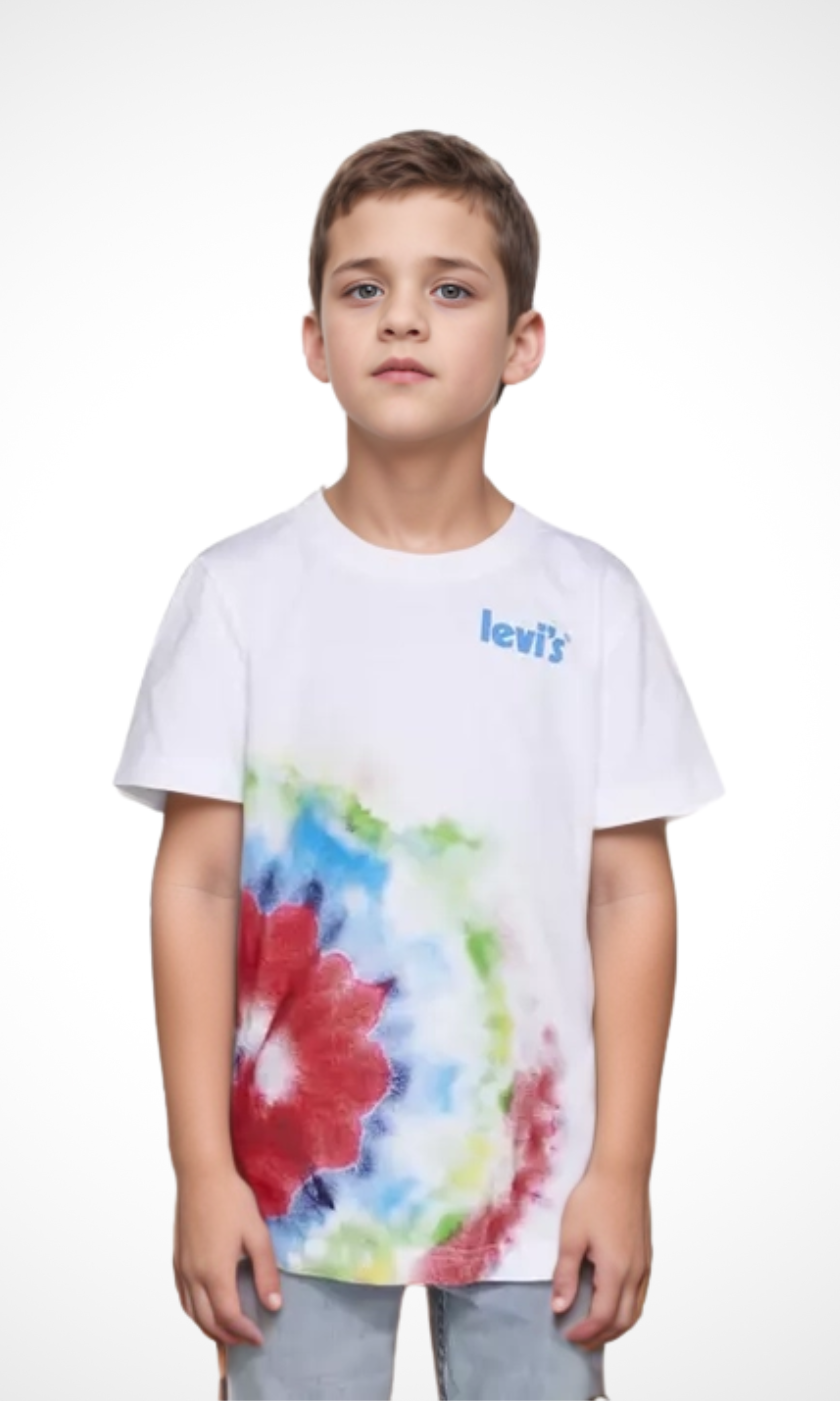 Kids Levi's Short Sleeve T-shirt (White Tie Dye)