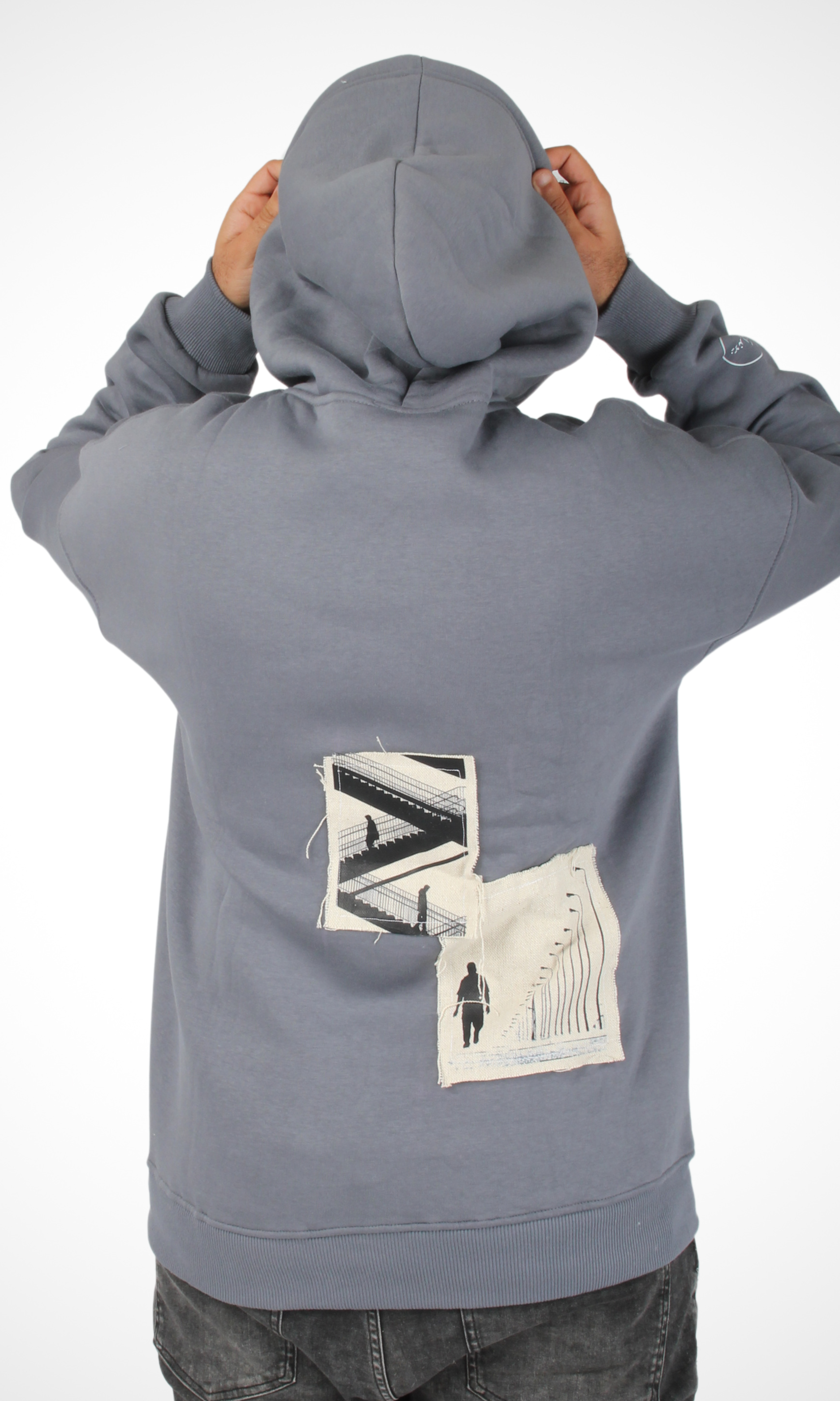 Men Melton Hoodie Sweater (Grey)