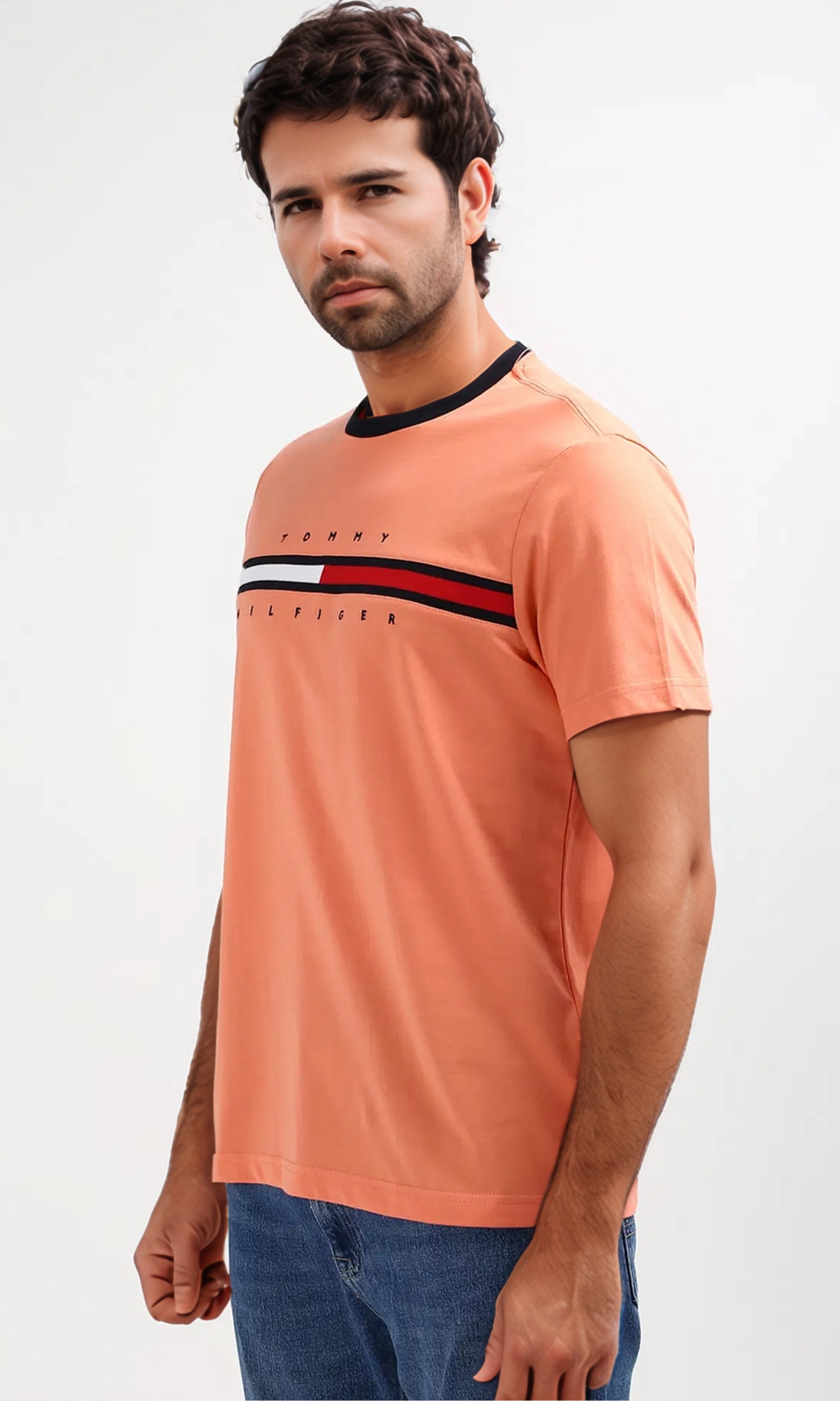Original Men Graphic Printed T-Shirt (Peach)