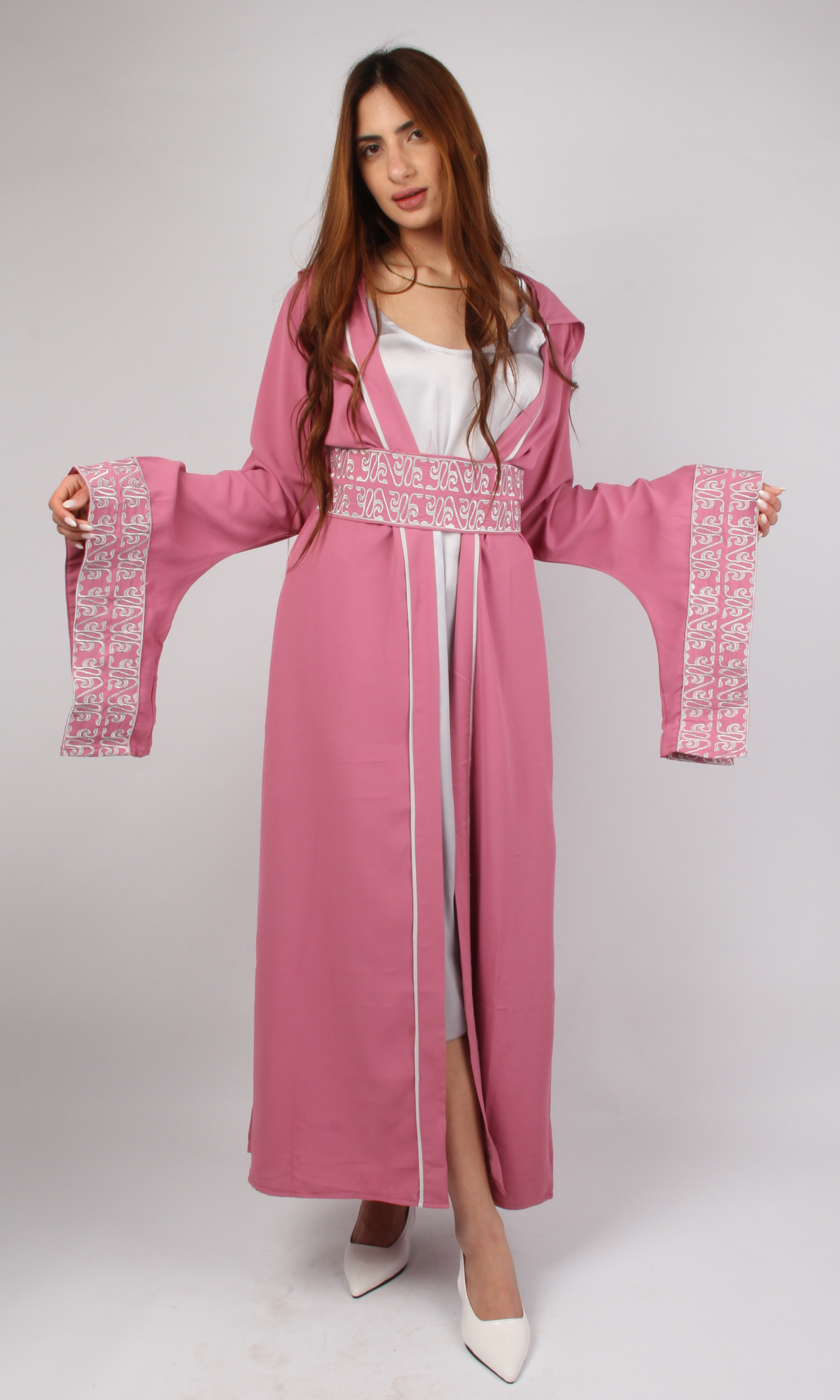 Women Dress Kaftan With Belt & Capuchon (kashmir)