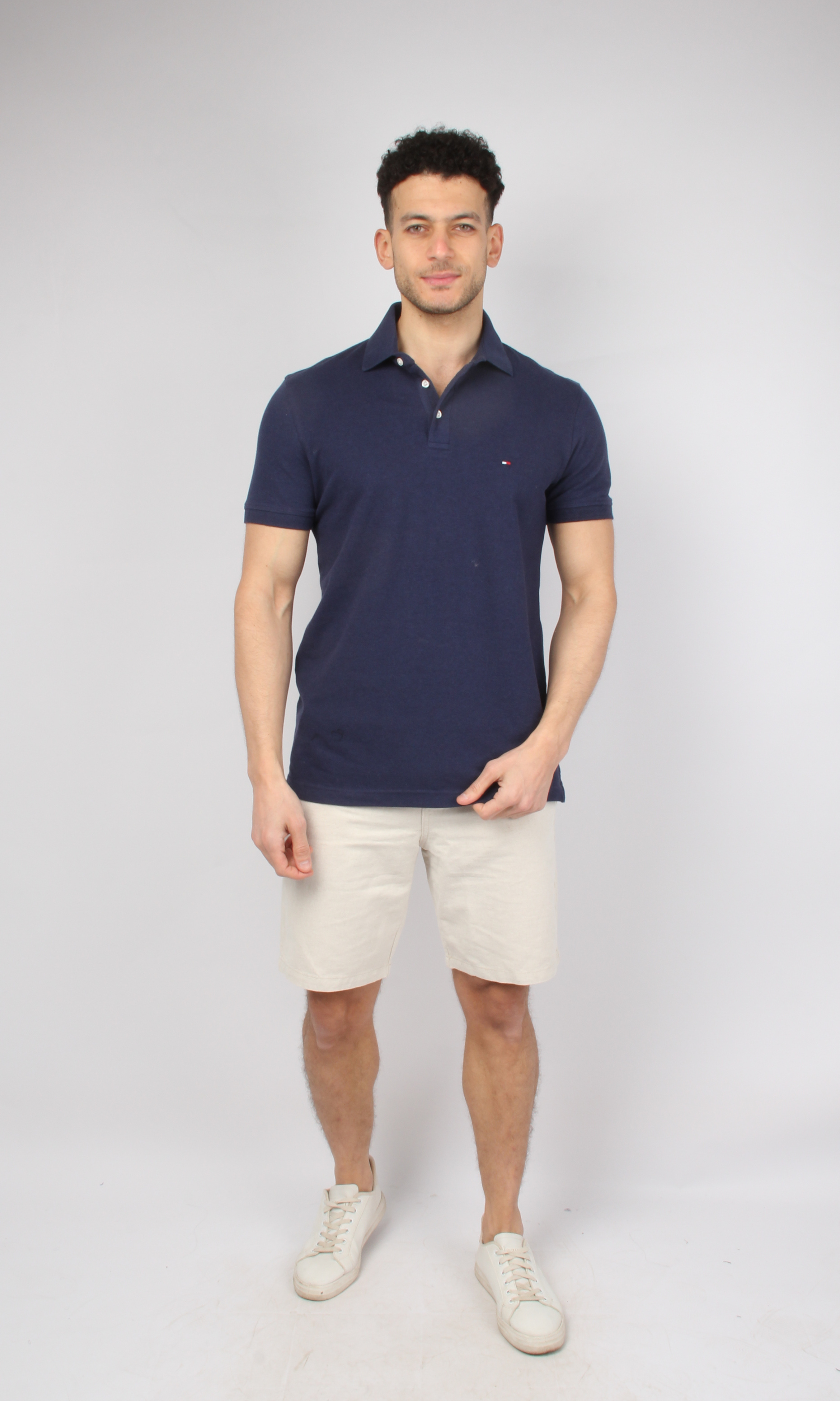 Original Men Solid Polo T-Shirt 3 buttons (Dark Blue)