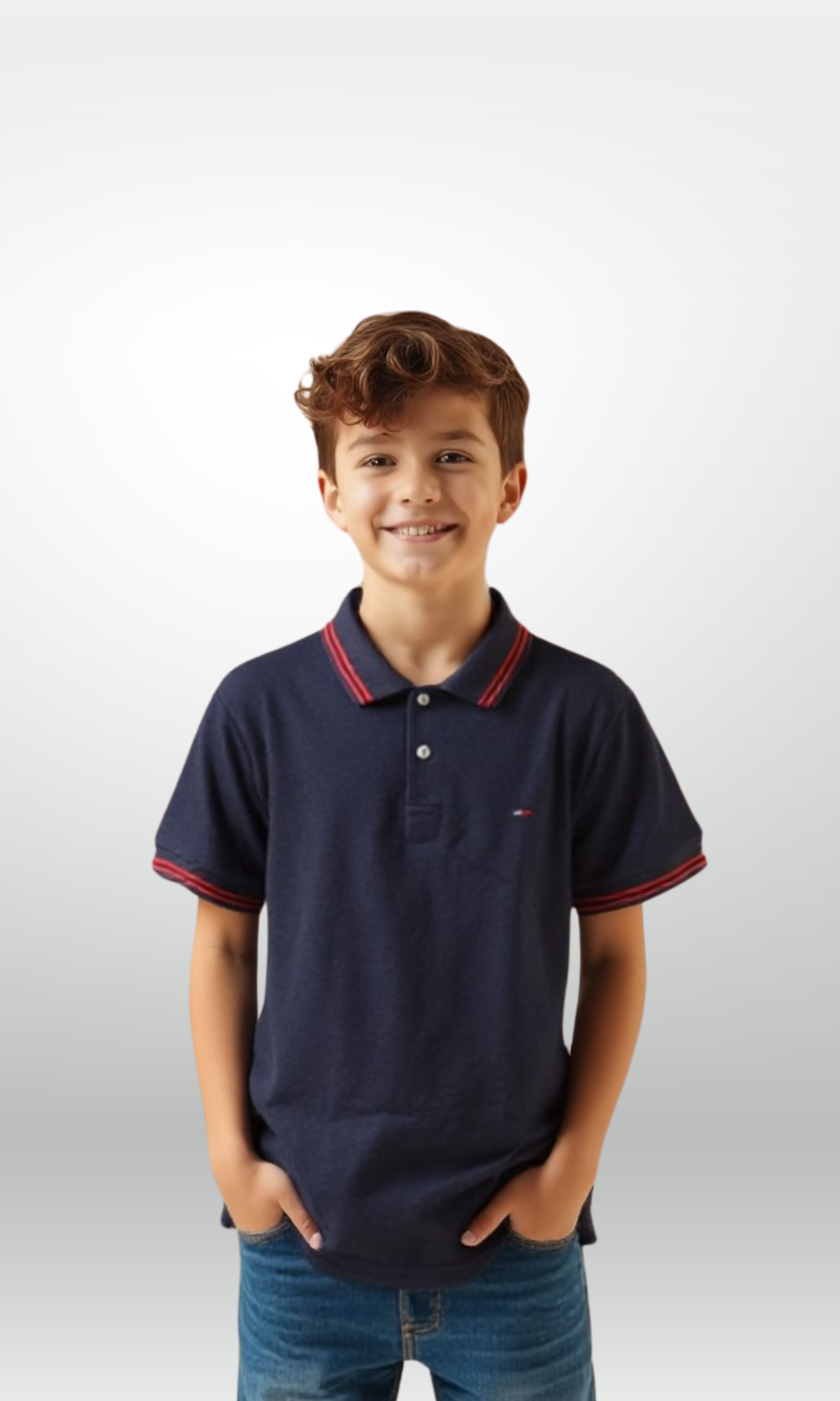 Kids Polo Shirt in Regular Fit (Navy Blue)