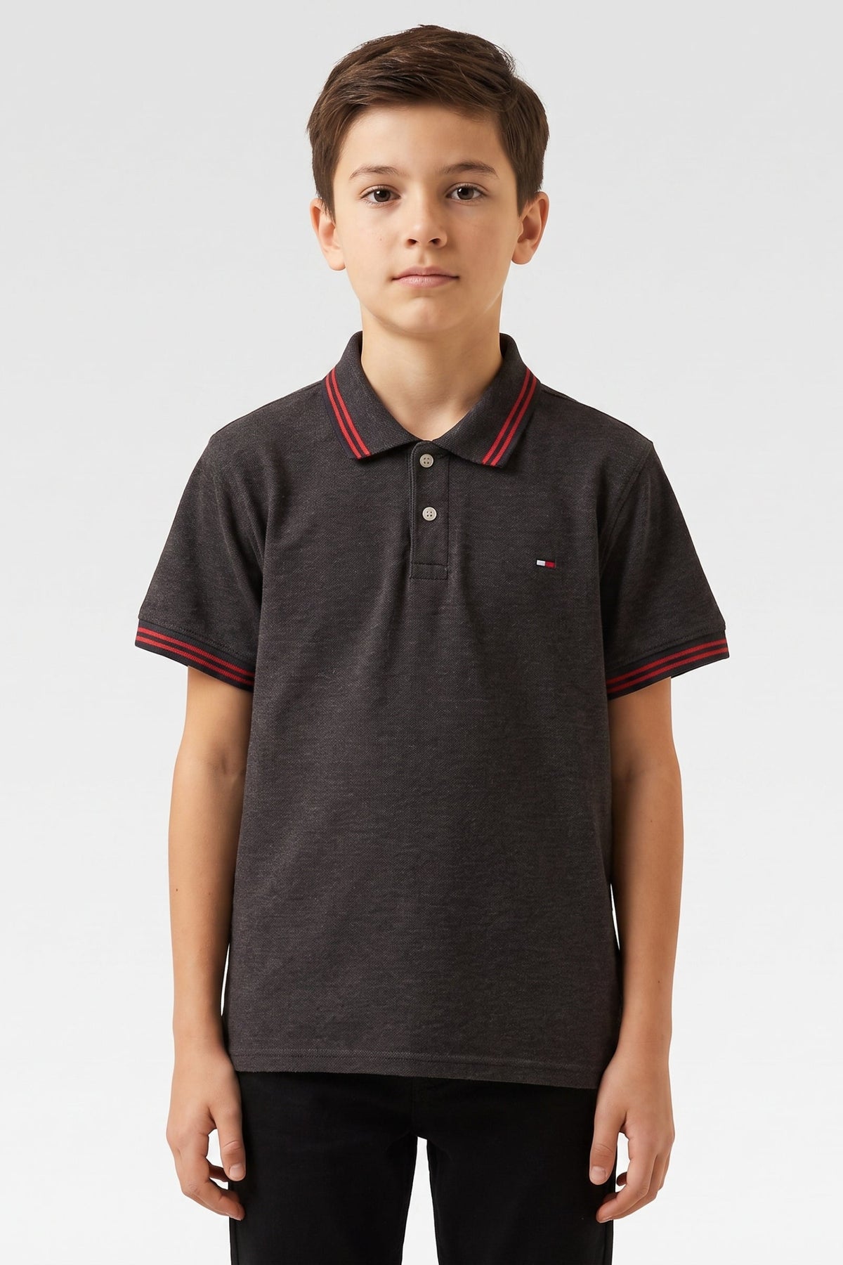 Kids Polo Shirt in Regular Fit (Black)