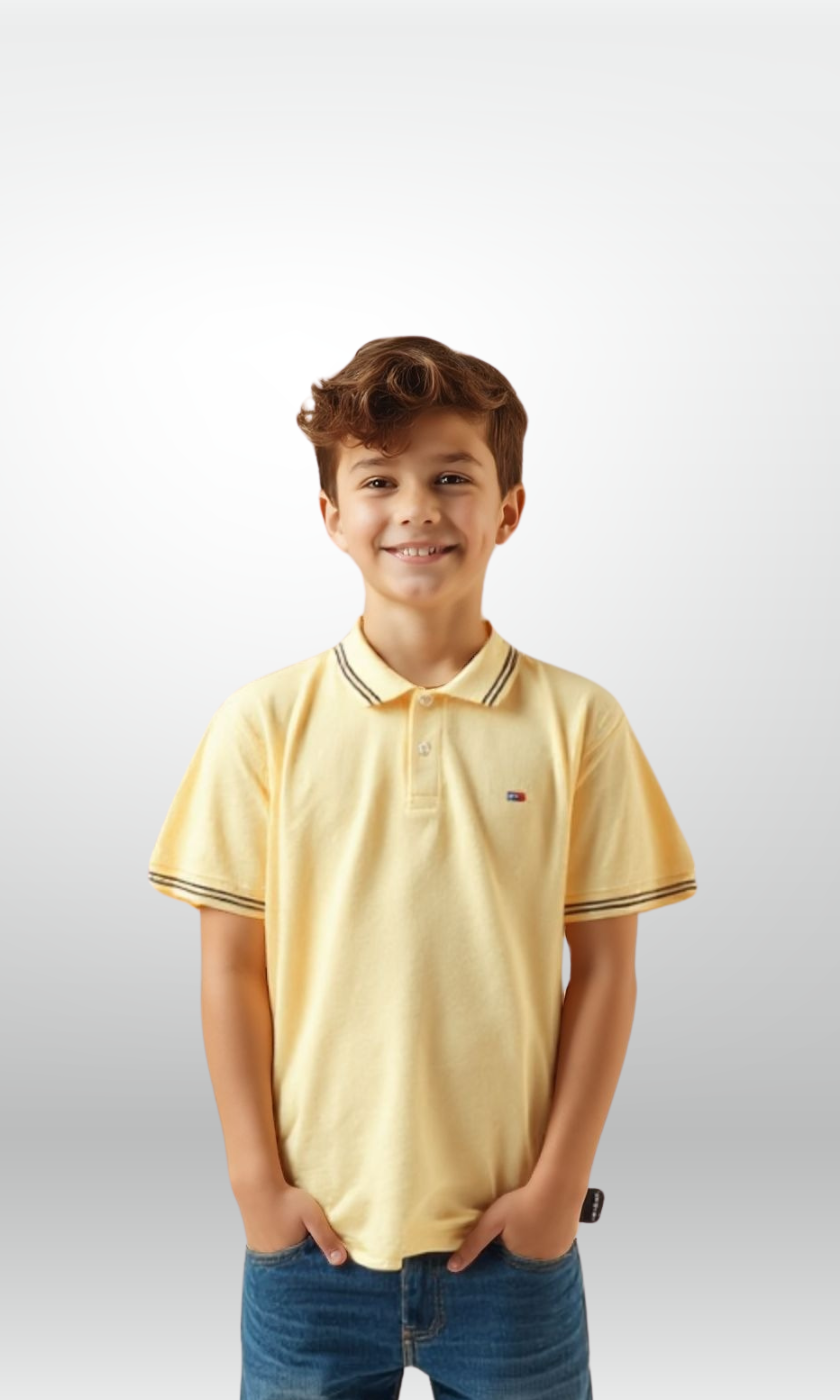 Kids Polo Shirt in Regular Fit (Yellow)
