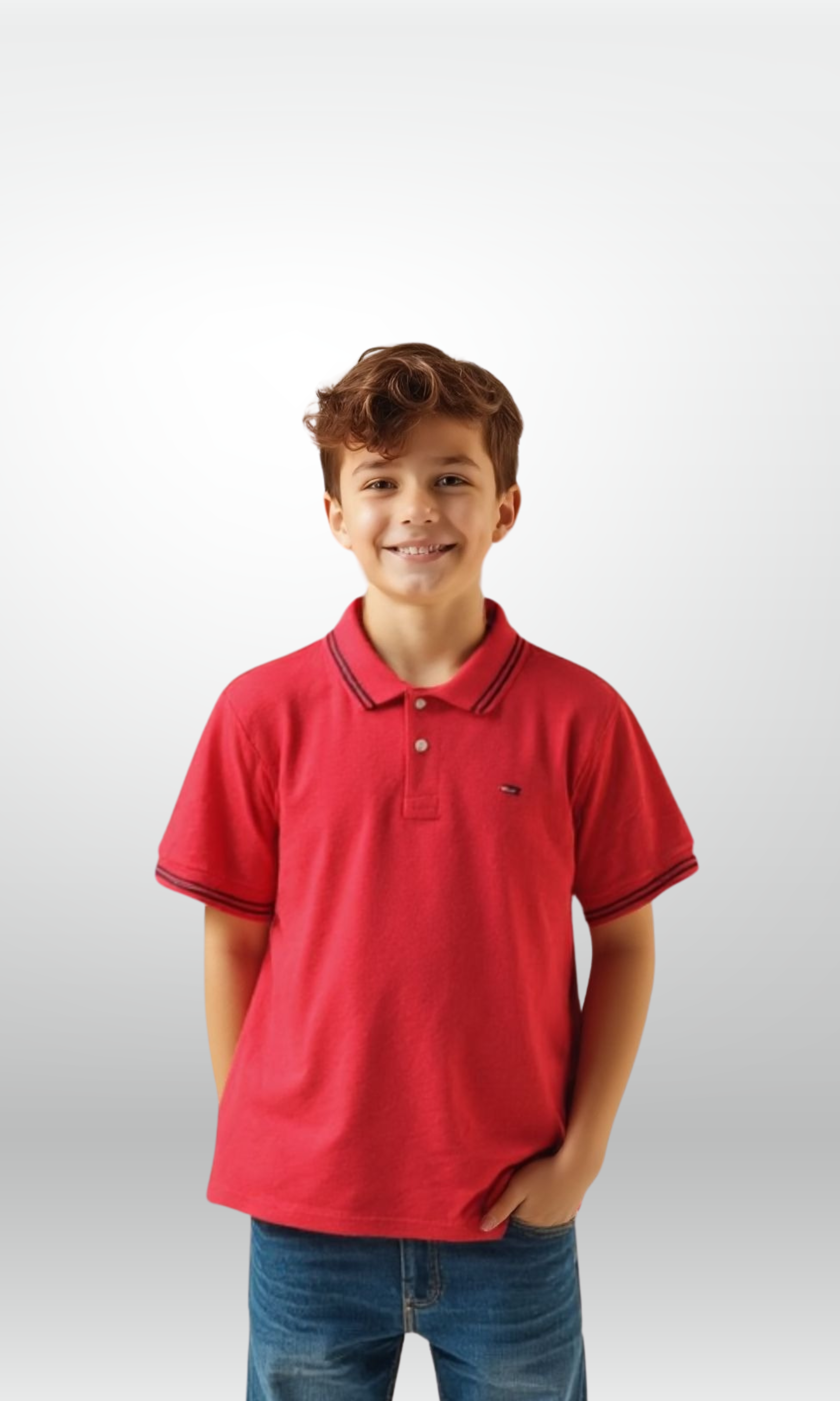 Kids Polo Shirt in Regular Fit (Red)