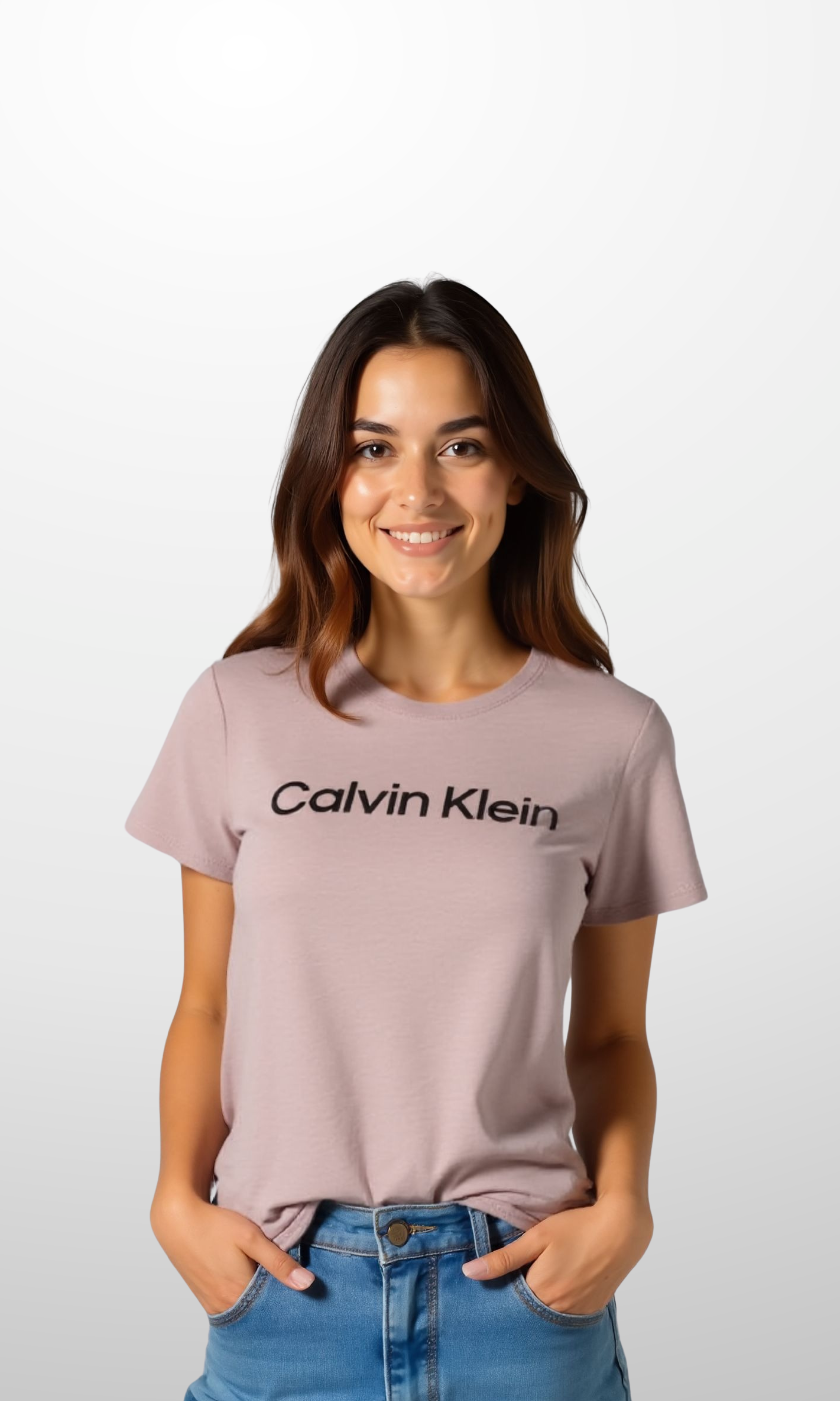 Women Comfort Cotton T Shirt (Muted Pink)