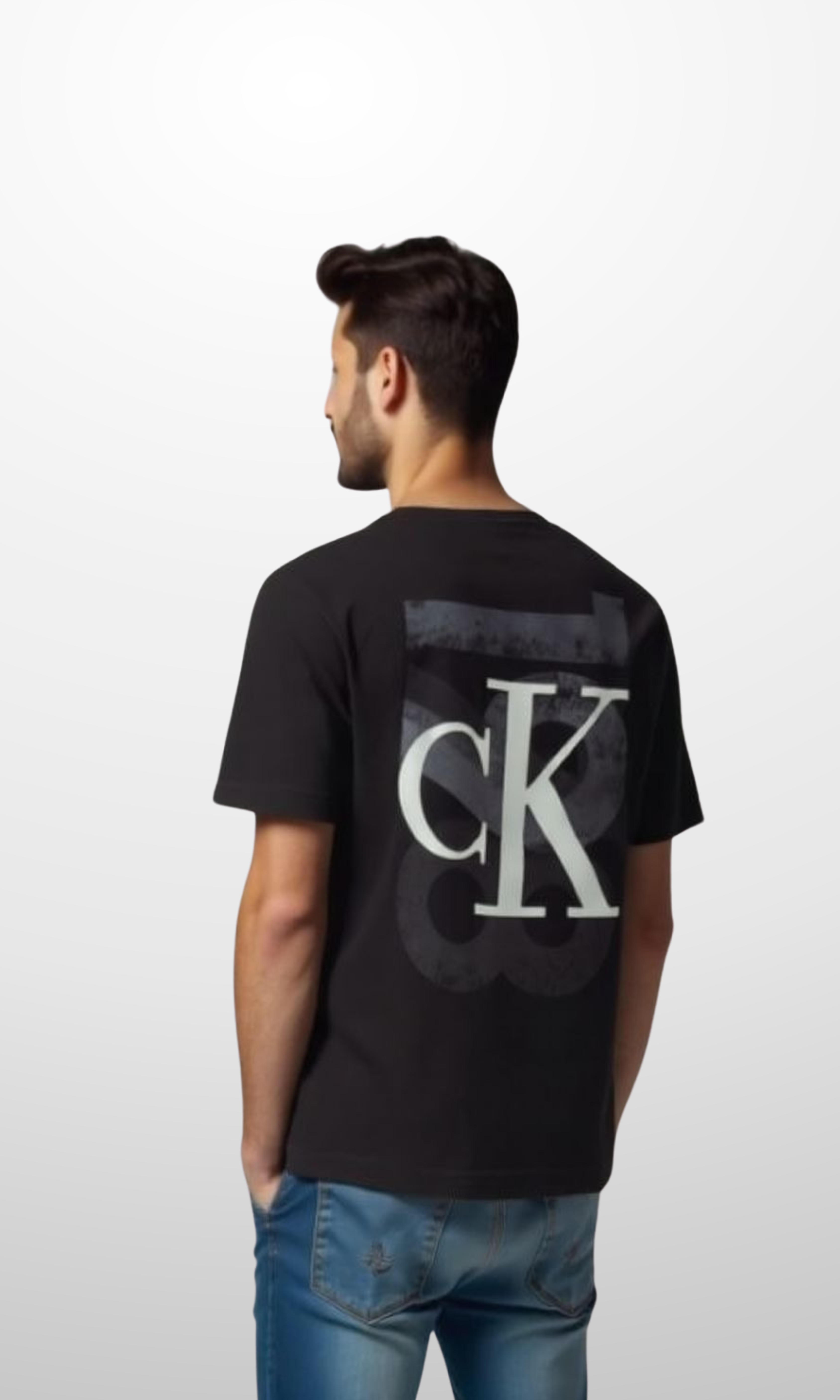 Men Relaxed Cotton T-Shirt (Black)