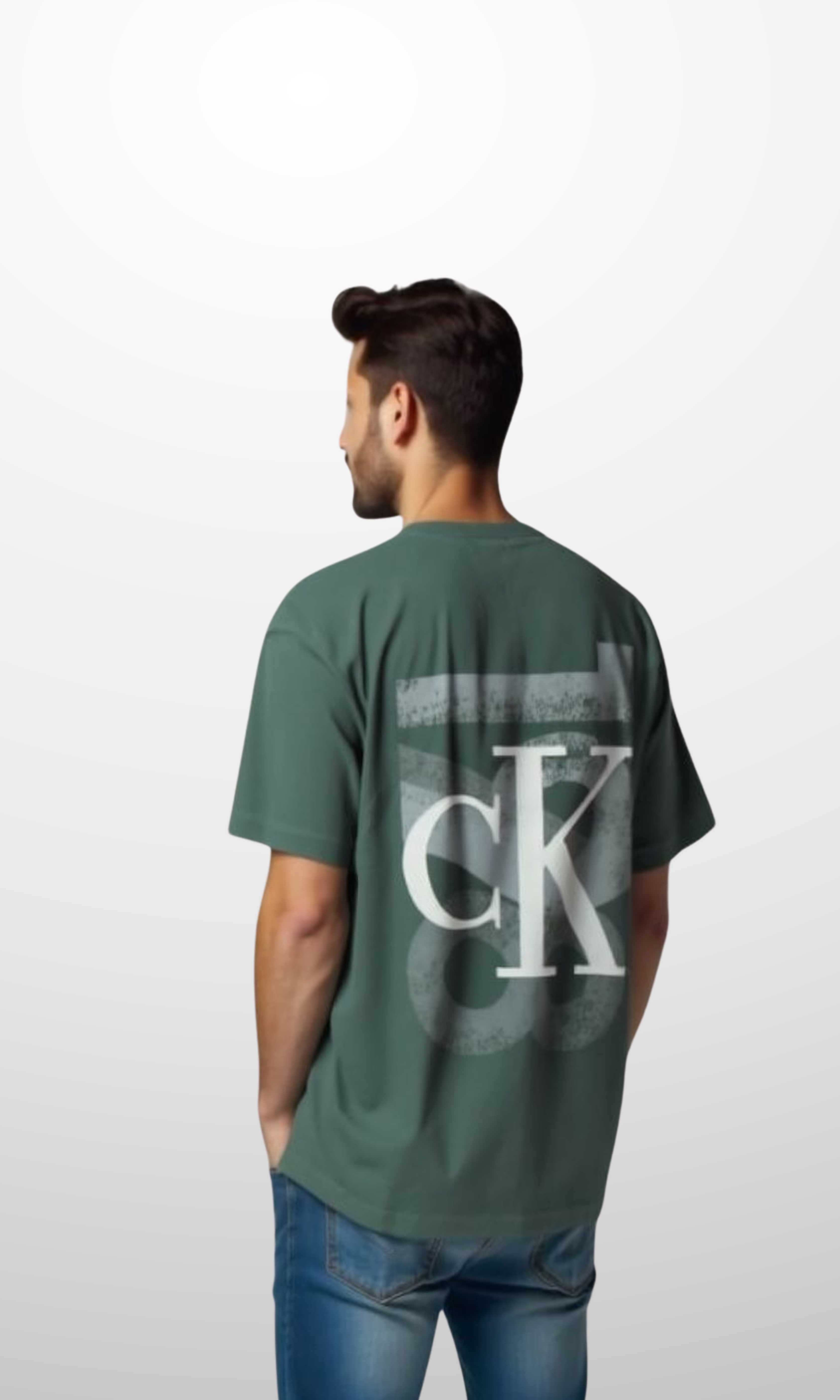Men Relaxed Cotton T-Shirt (Dark Green)