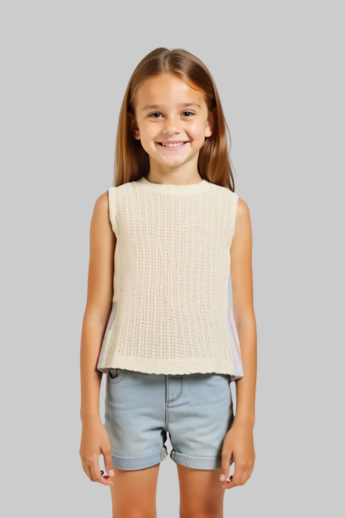Kids Blouse Tricot (Beige)