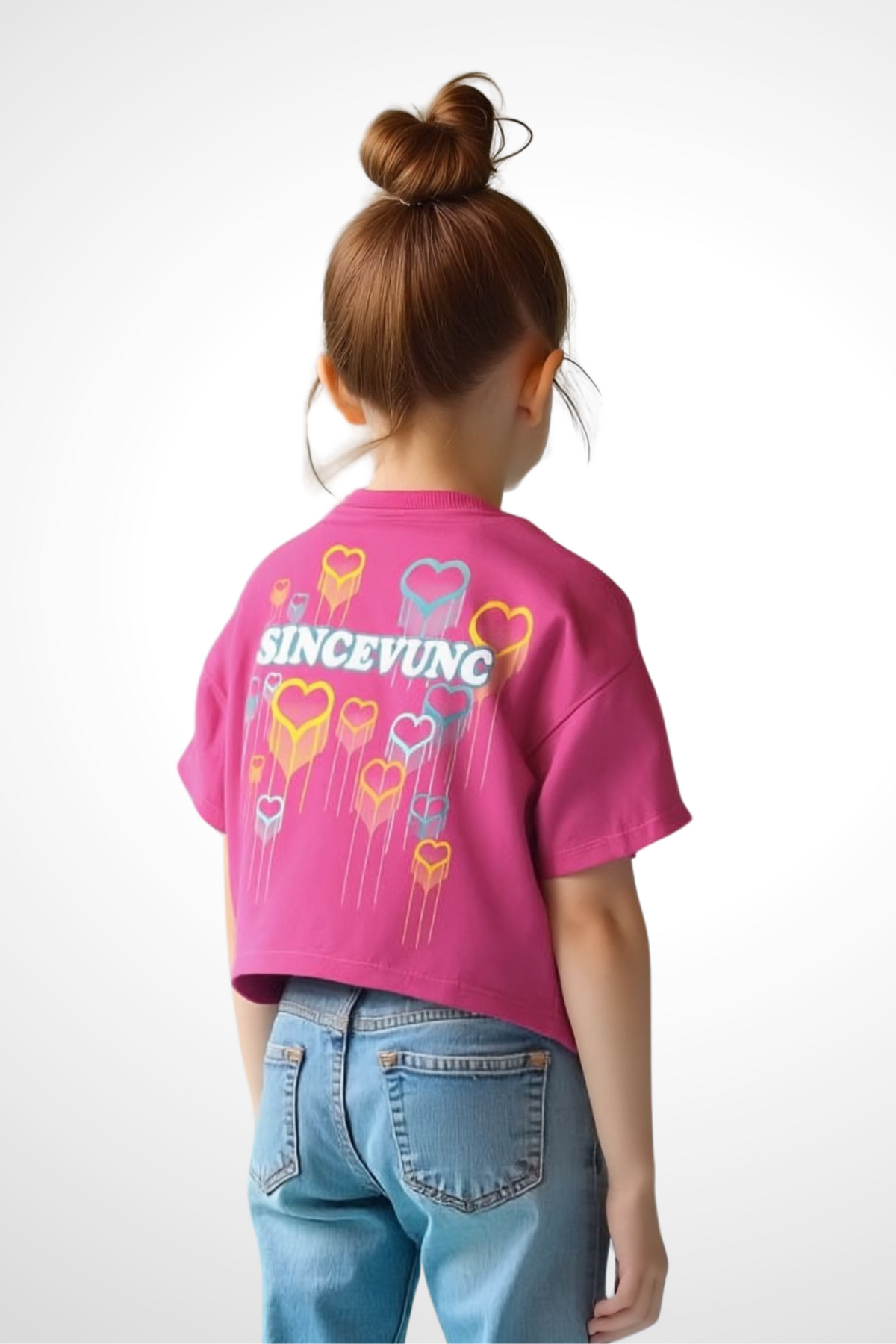 Kids Crew Neck T-Shirt SINCEVUNC (Pink)