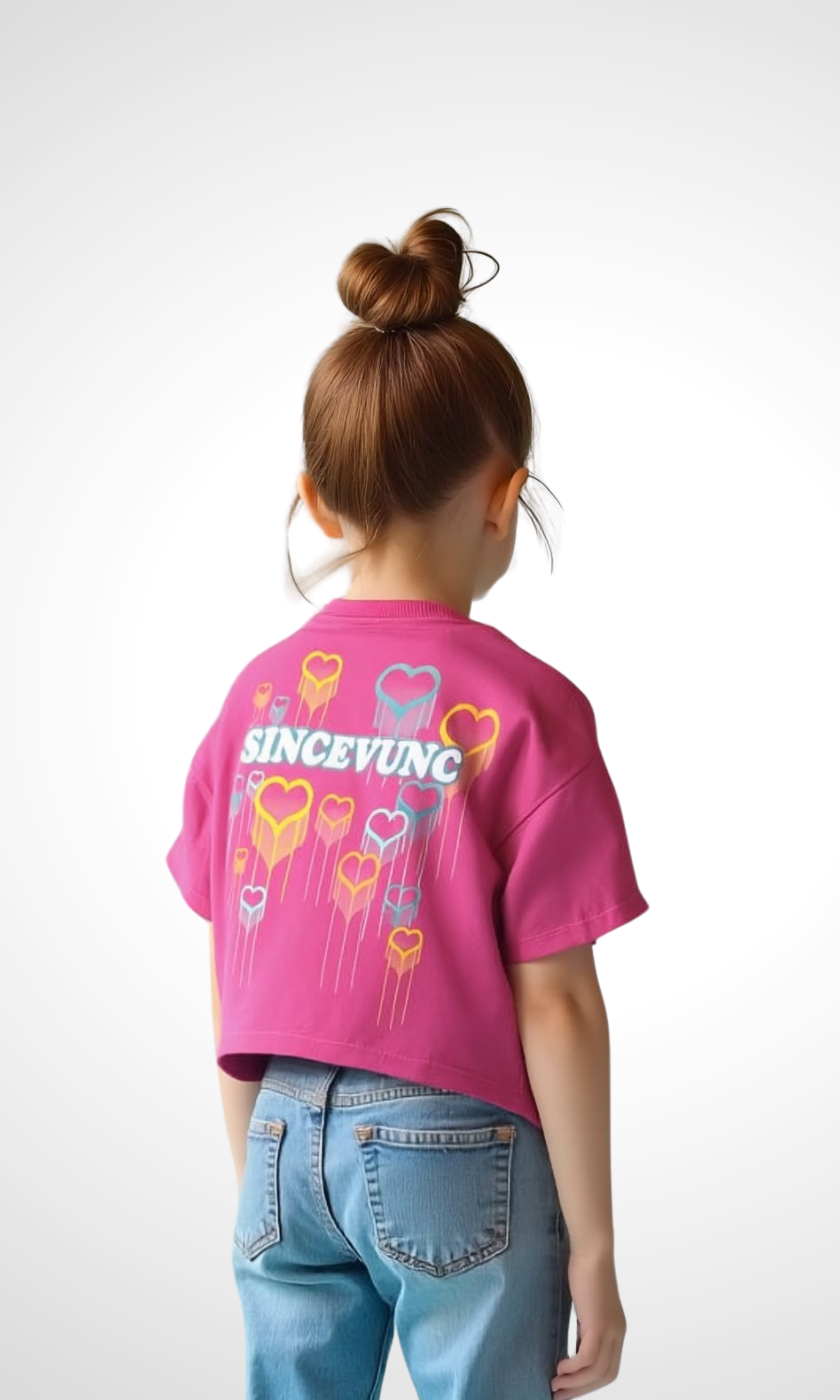 Kids Crew Neck T-Shirt SINCEVUNC (Pink)