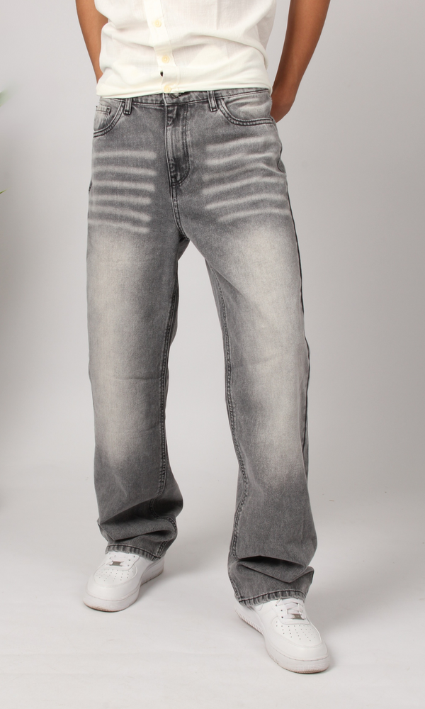 Men Wide Leg Jeans (Grey)