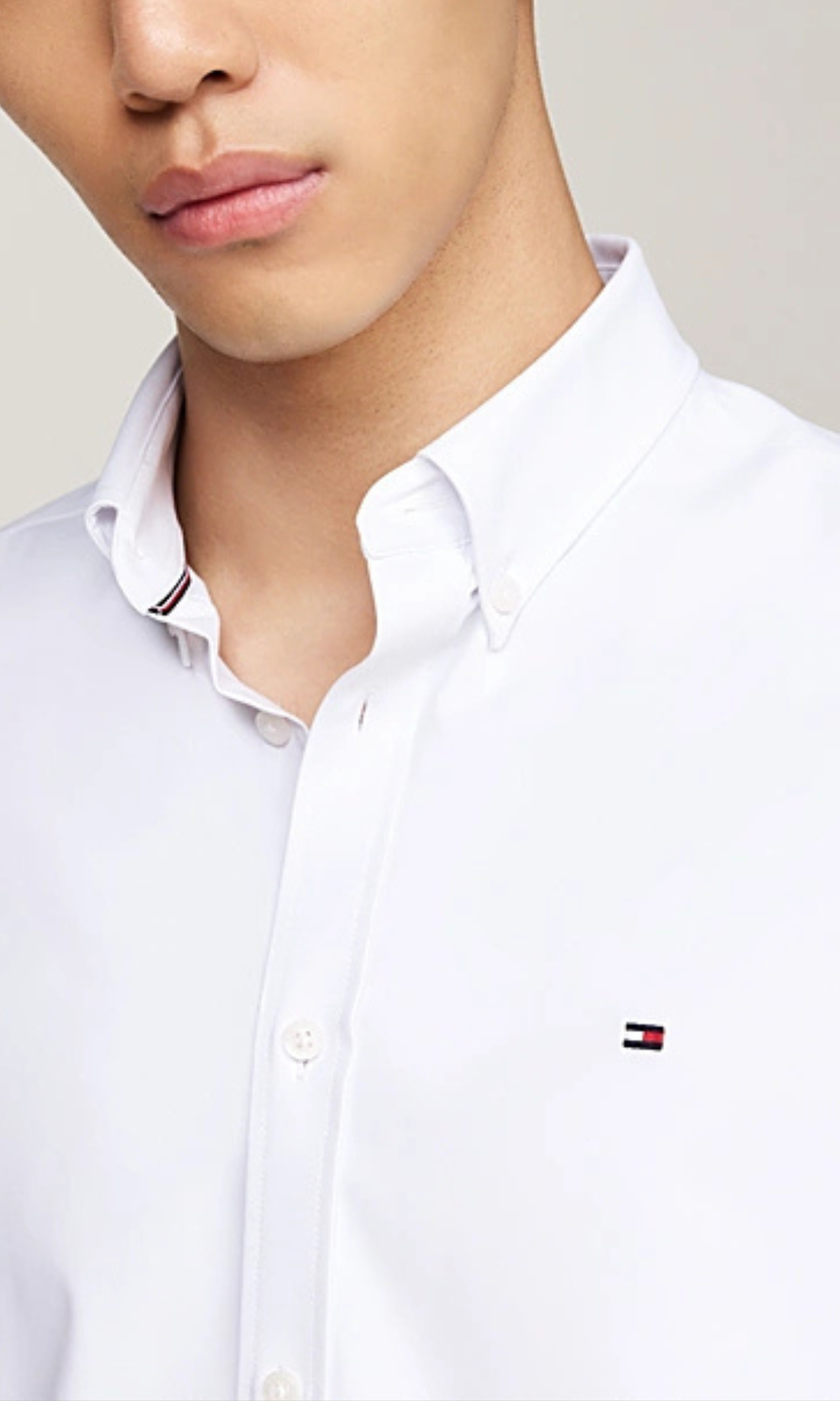 Men Slim Fit Oxford Shirt TH (White)