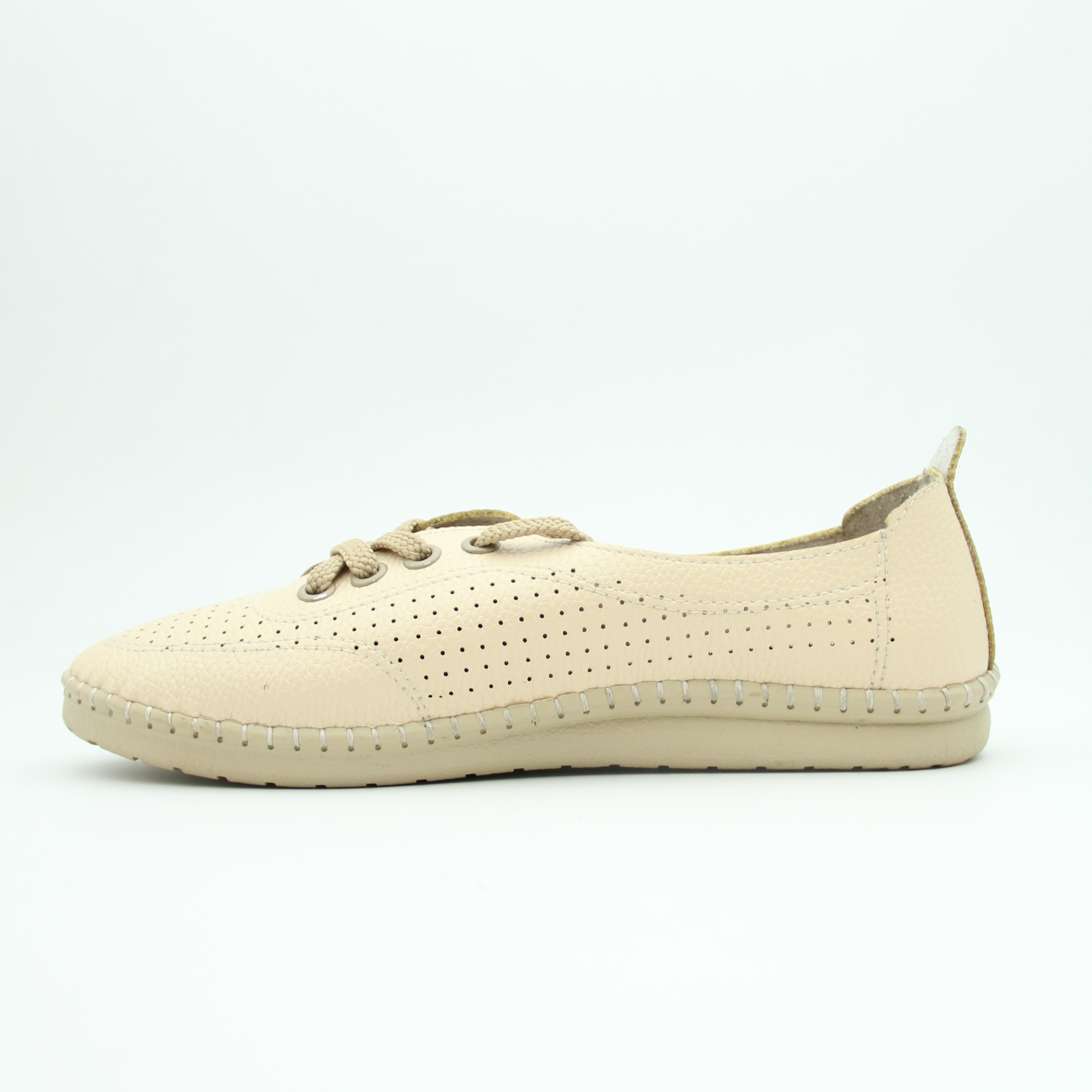 Women leather ladies lotus Shoes (Off White)