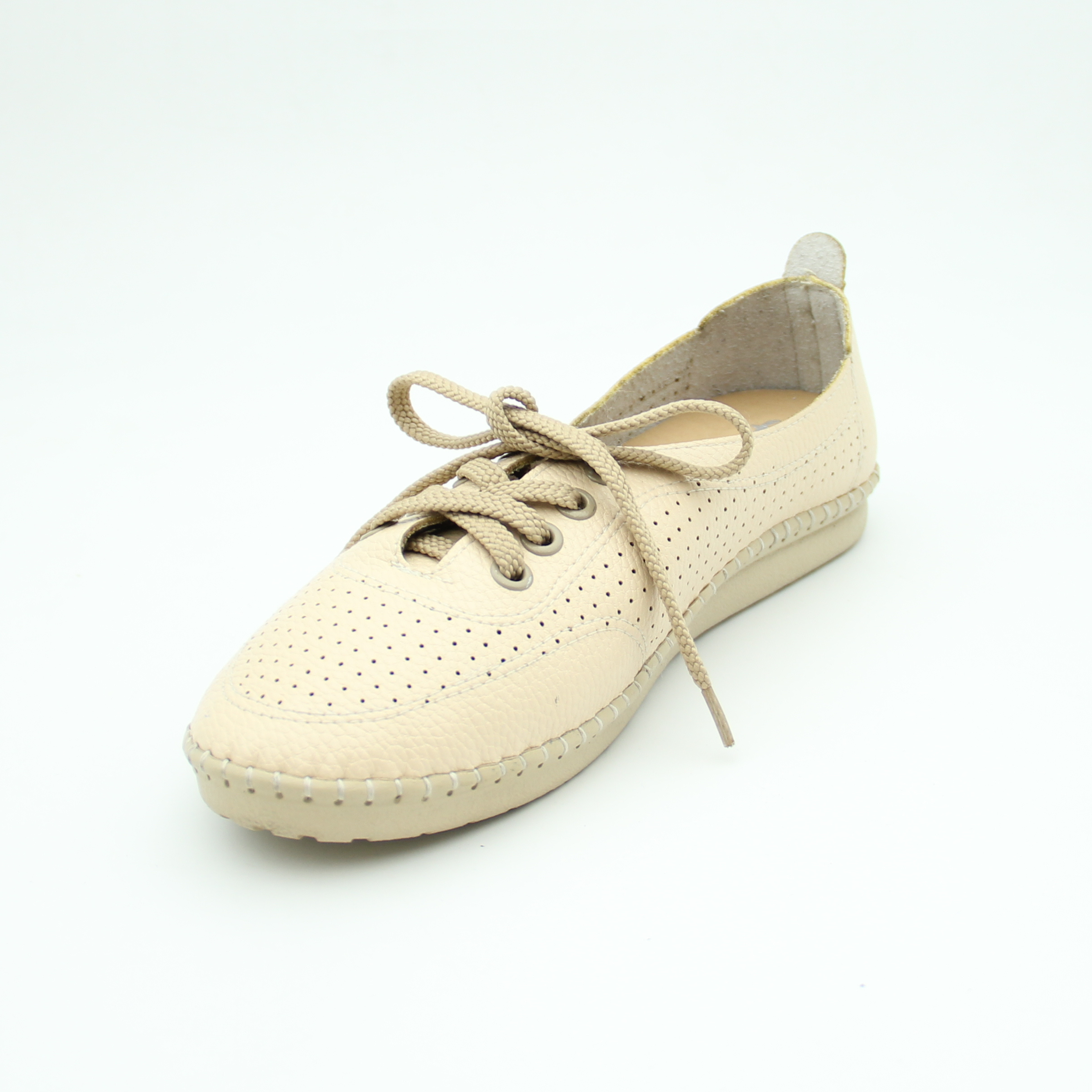 Women leather ladies lotus Shoes (Off White)