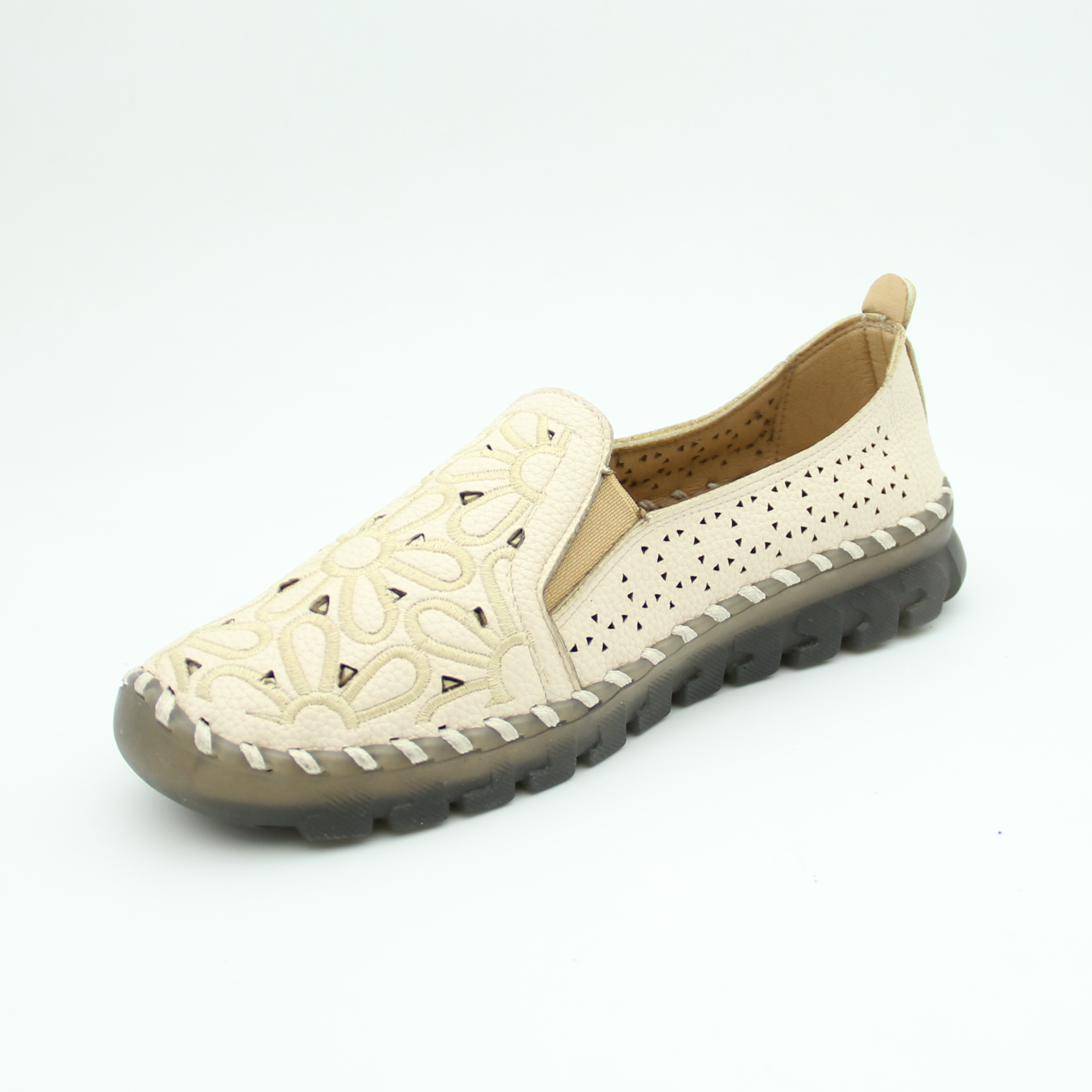 Women Spring Step Flowerflow slip-on (Beige)
