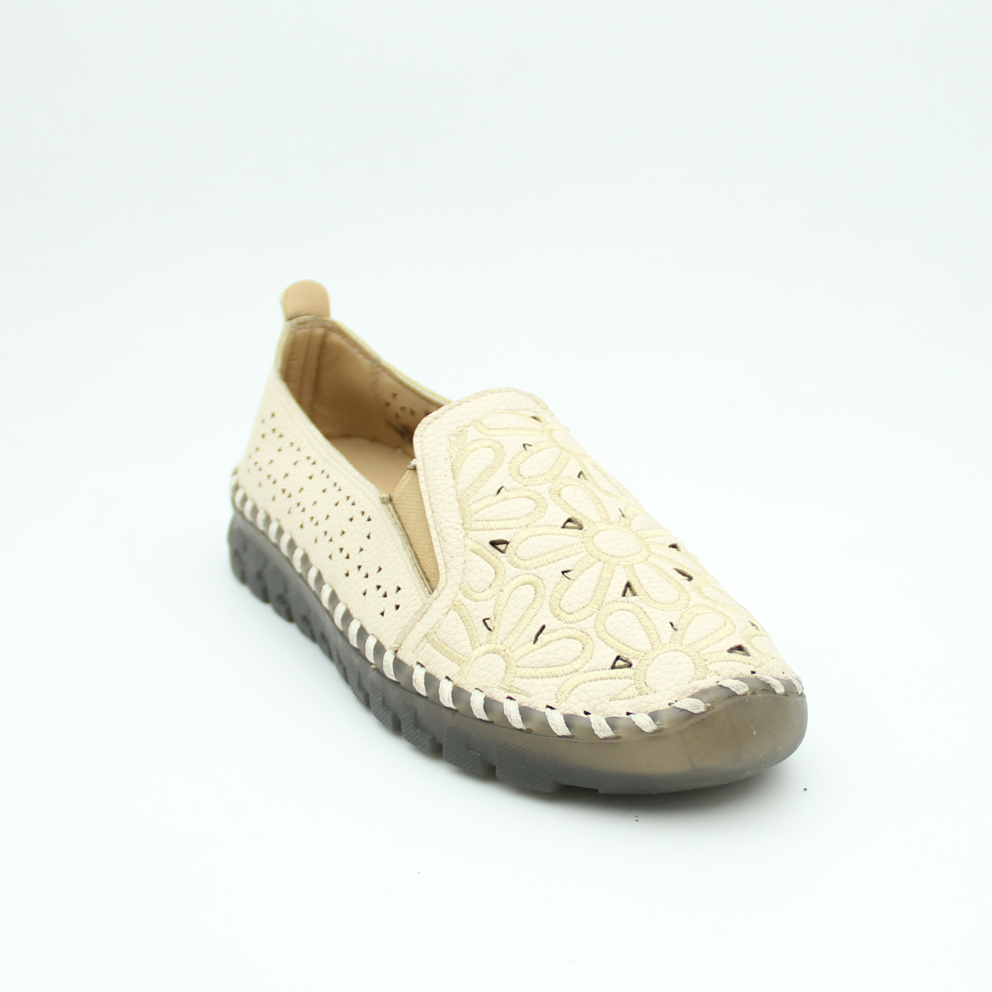 Women Spring Step Flowerflow slip-on (Beige)