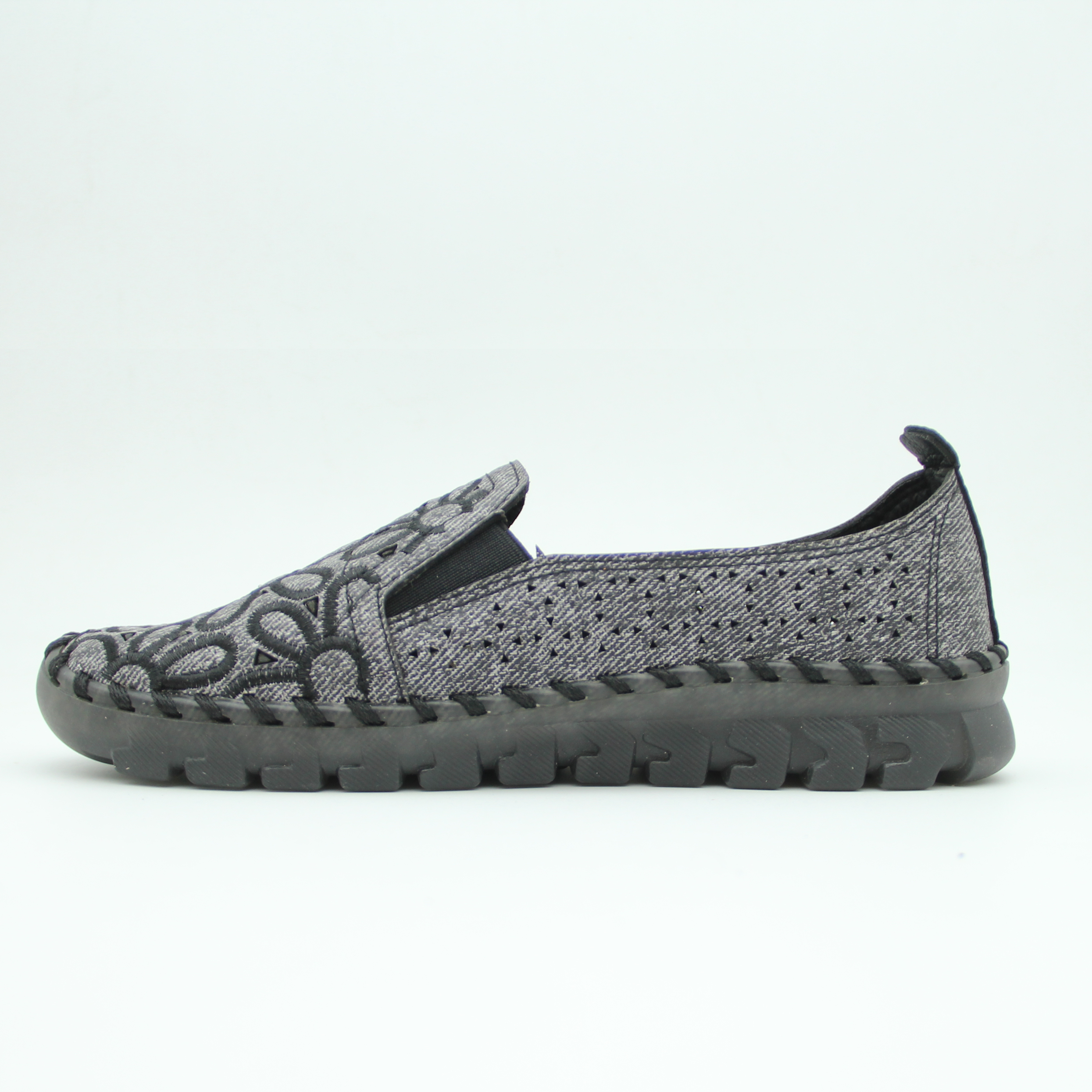 Women Spring Step Flowerflow slip-on (Grey)