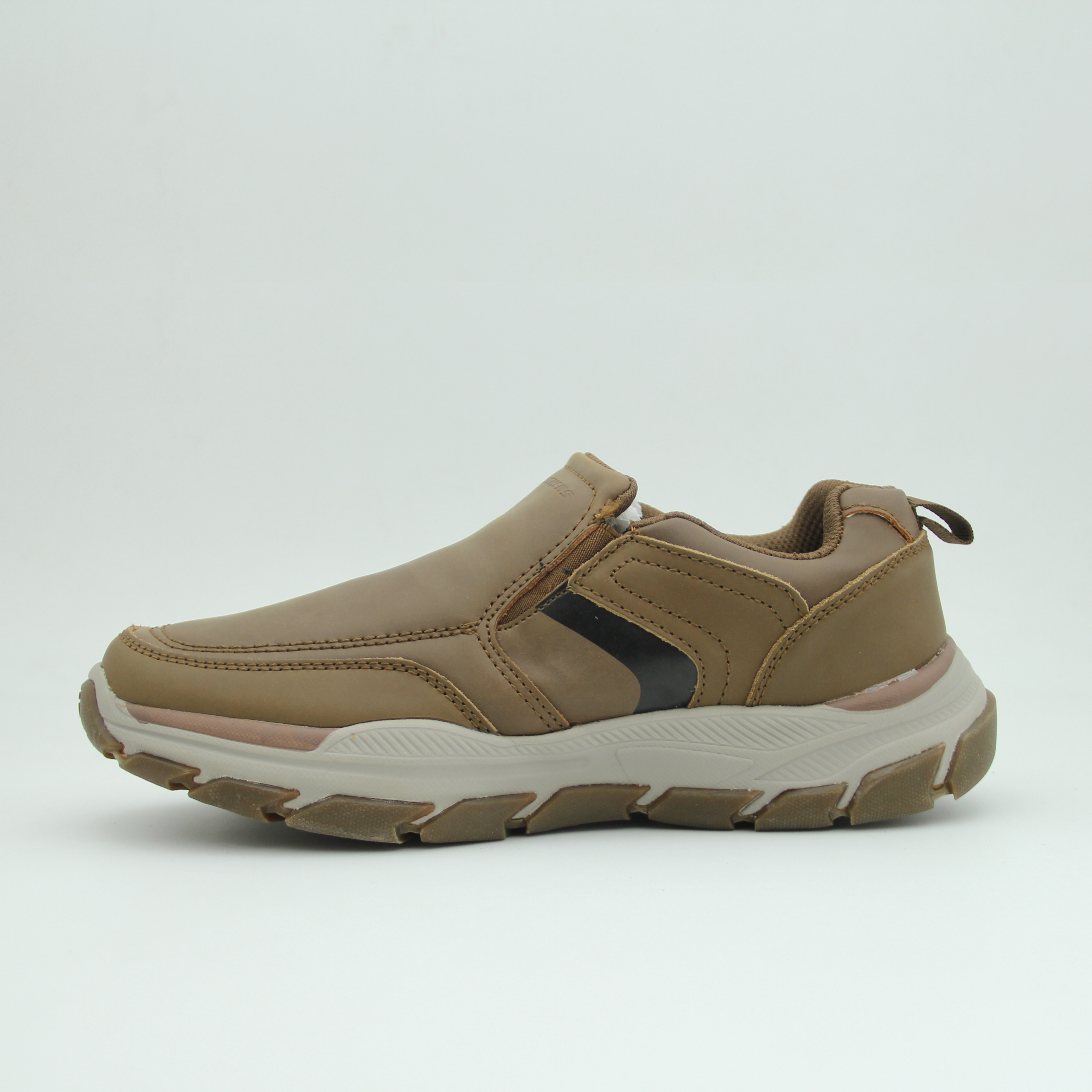 Men Skechers Goodyear Leather Slip-On (Brown)