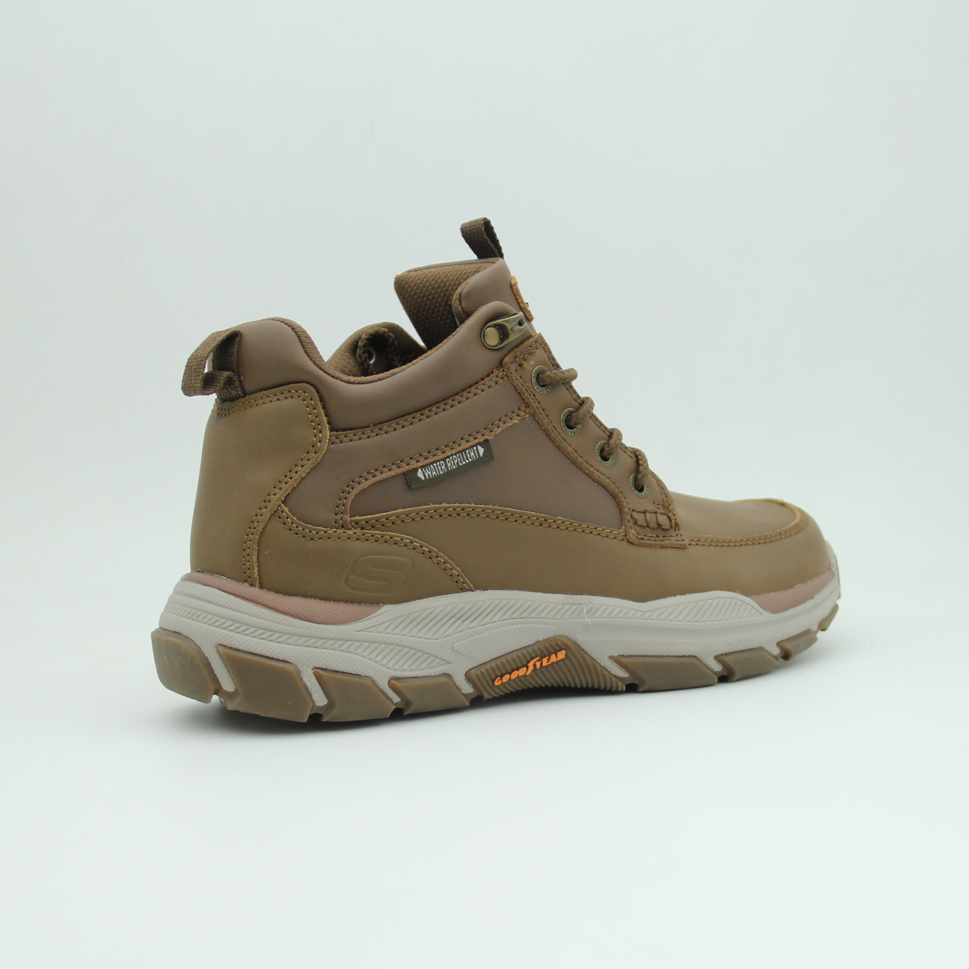 Men Skechers Goodyear Leather  Boot (Brown)